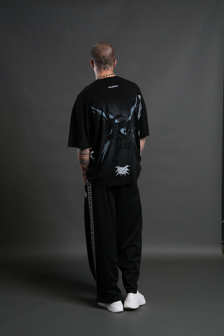 Beru "Side By Side" Series Premium Oversized Tee in Black