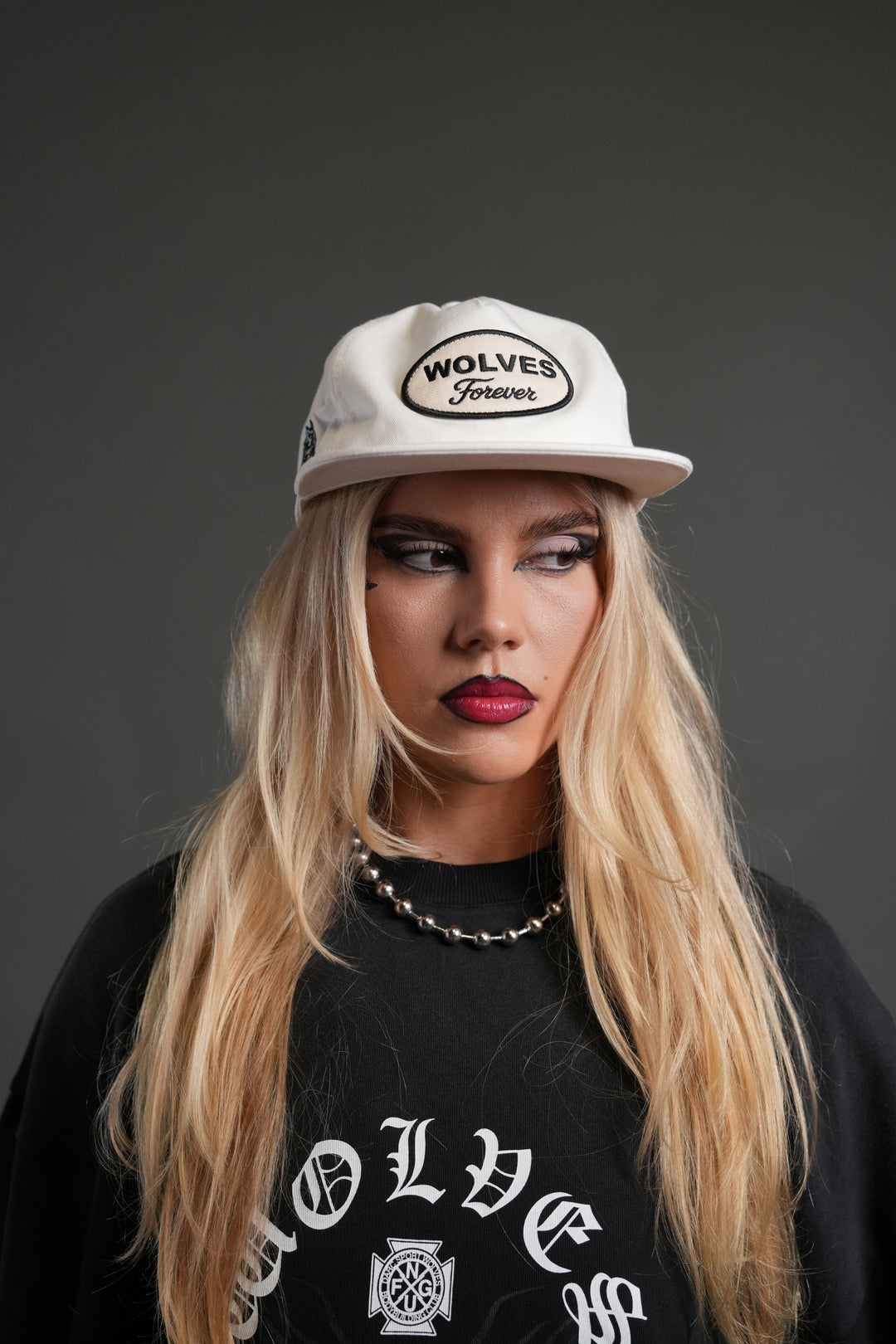 Our Time Vintage 5 Panel Hat in Cream