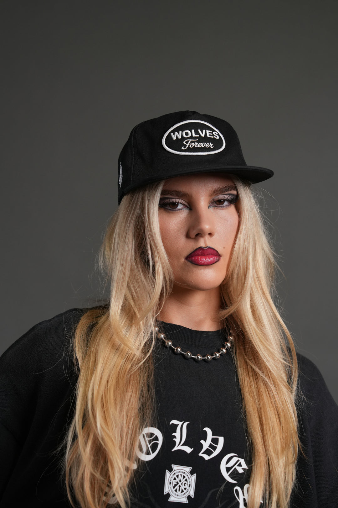 Our Time Vintage 5 Panel Hat in Black