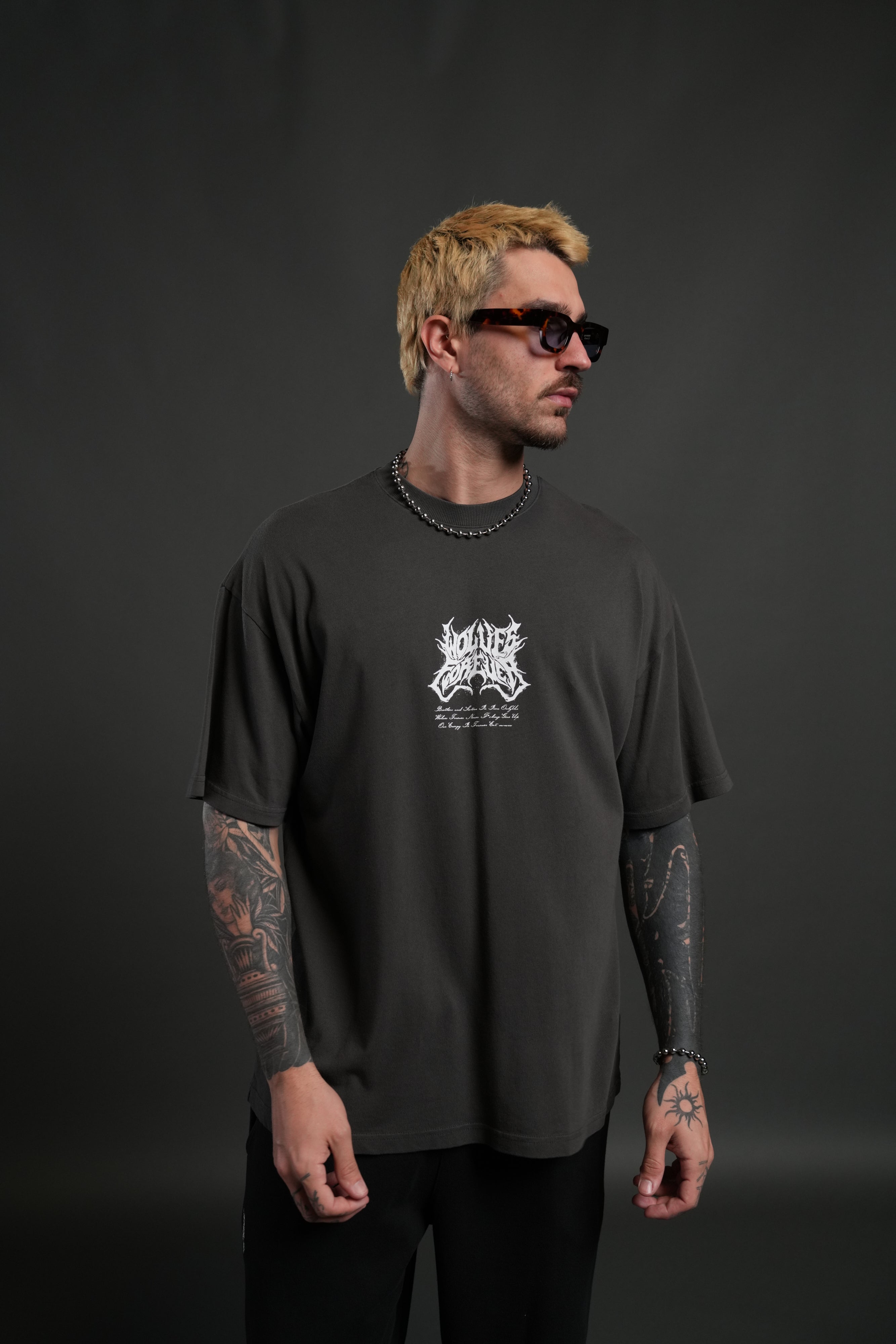 Sheer Loyalty "Premium" Oversized Tee in Wolf Gray