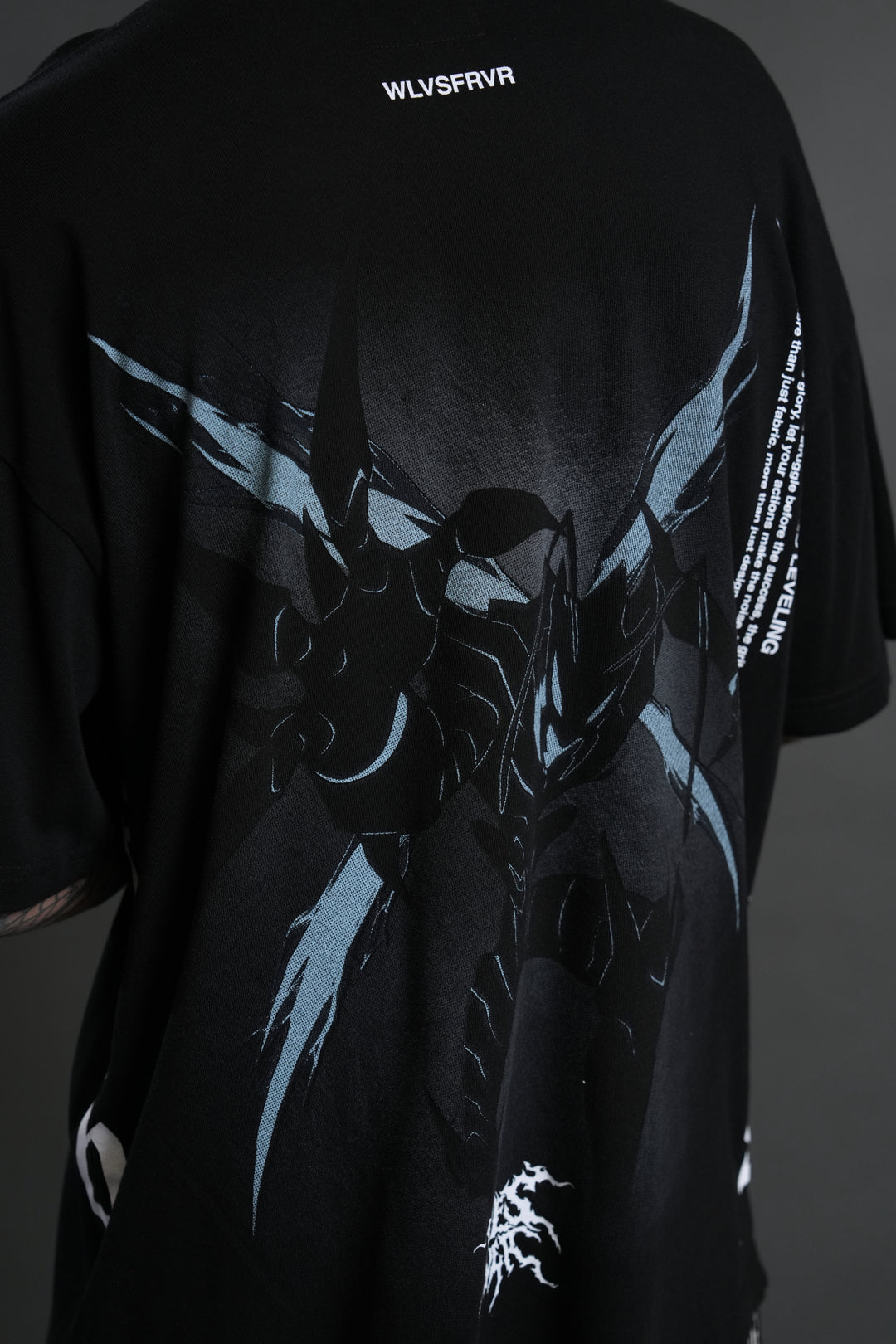 Beru "Side By Side" Series Premium Oversized Tee in Black