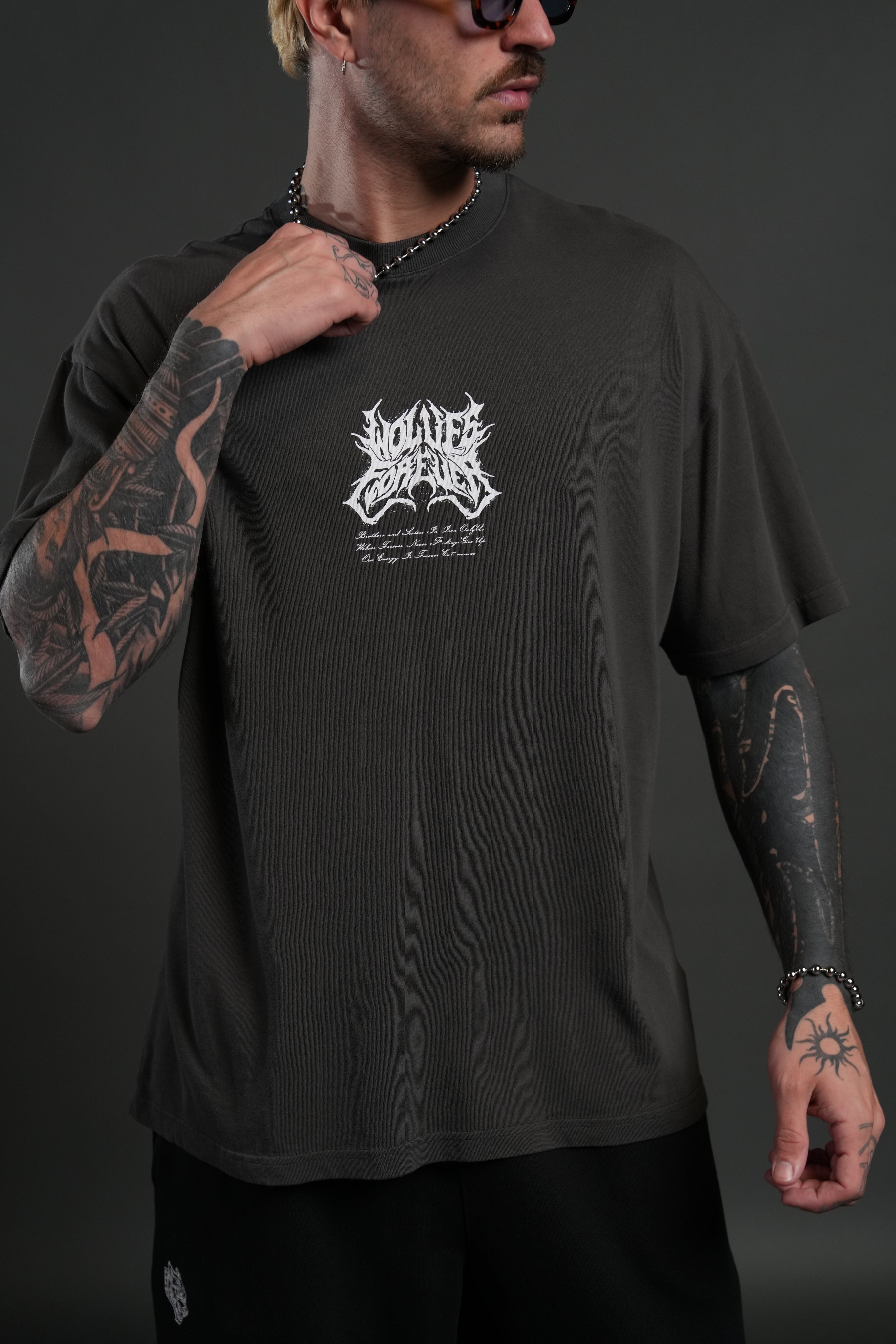 Sheer Loyalty "Premium" Oversized Tee in Wolf Gray