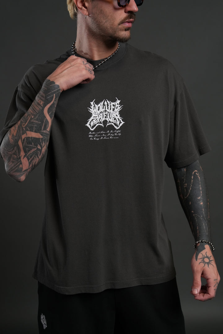 Sheer Loyalty "Premium" Oversized Tee in Wolf Gray