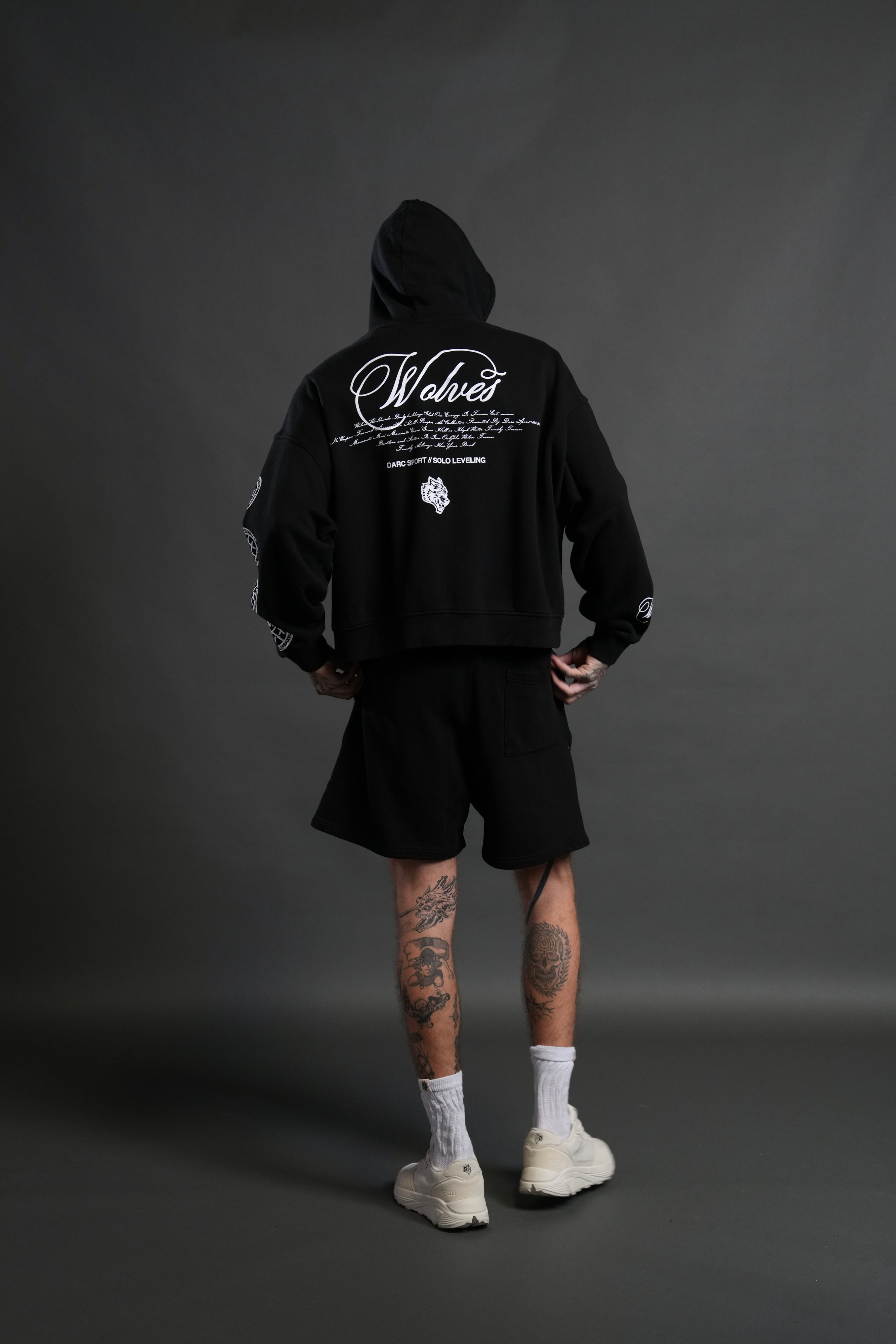 Arise Vex Double Zip Hoodie in Black