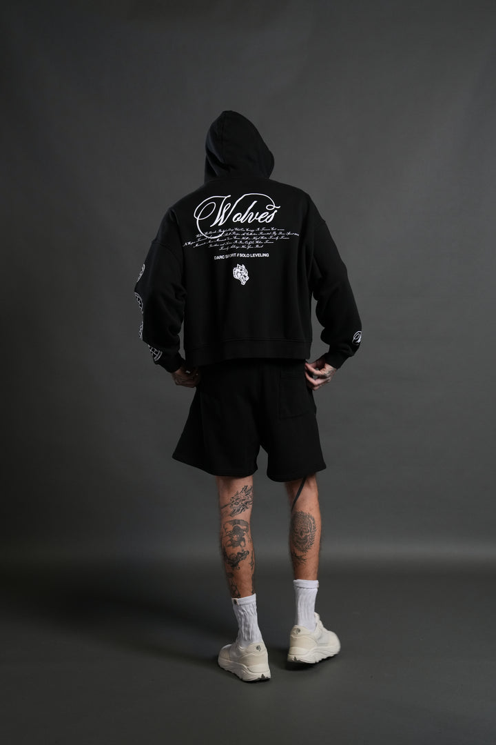 Arise Vex Double Zip Hoodie in Black