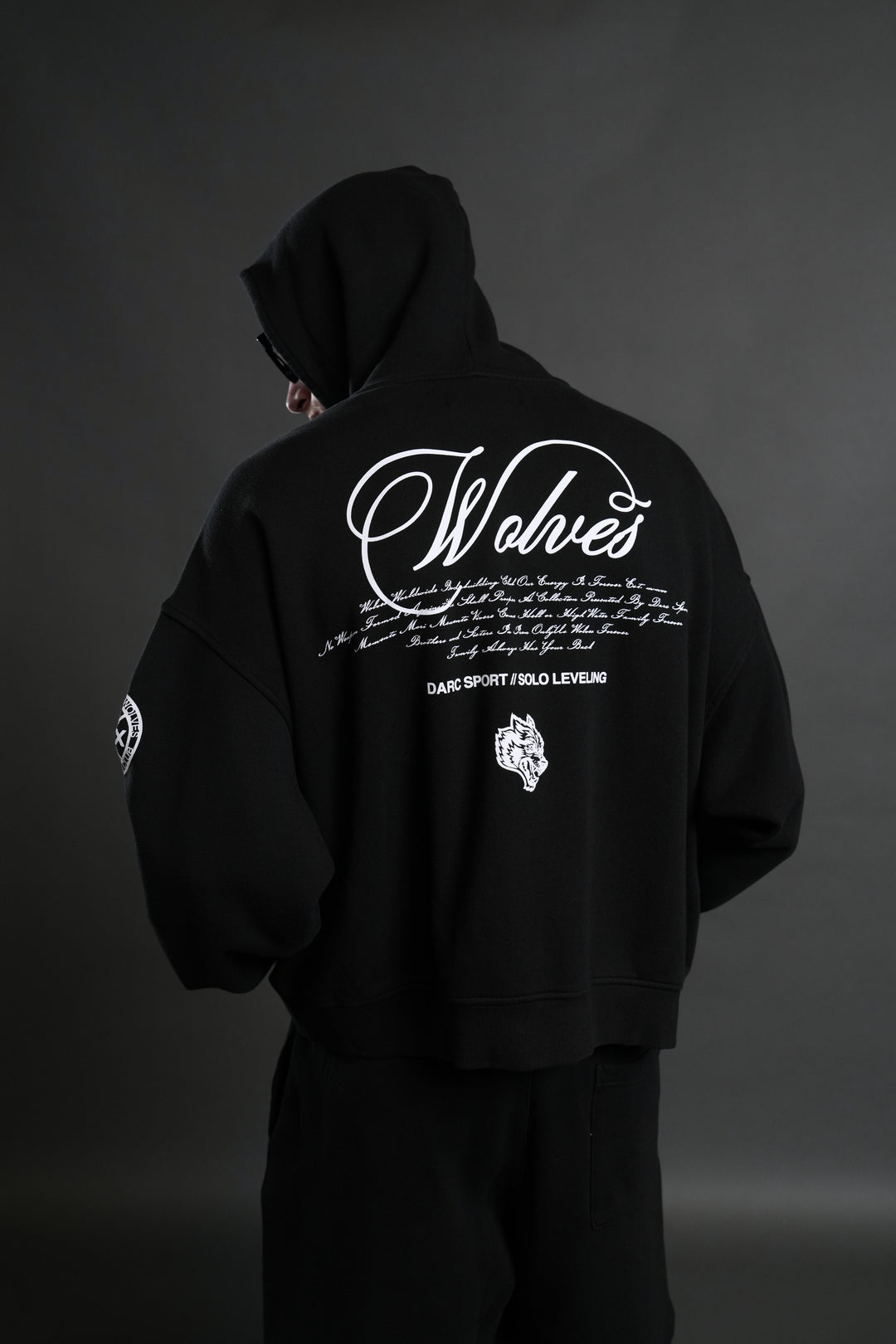 Arise Vex Double Zip Hoodie in Black