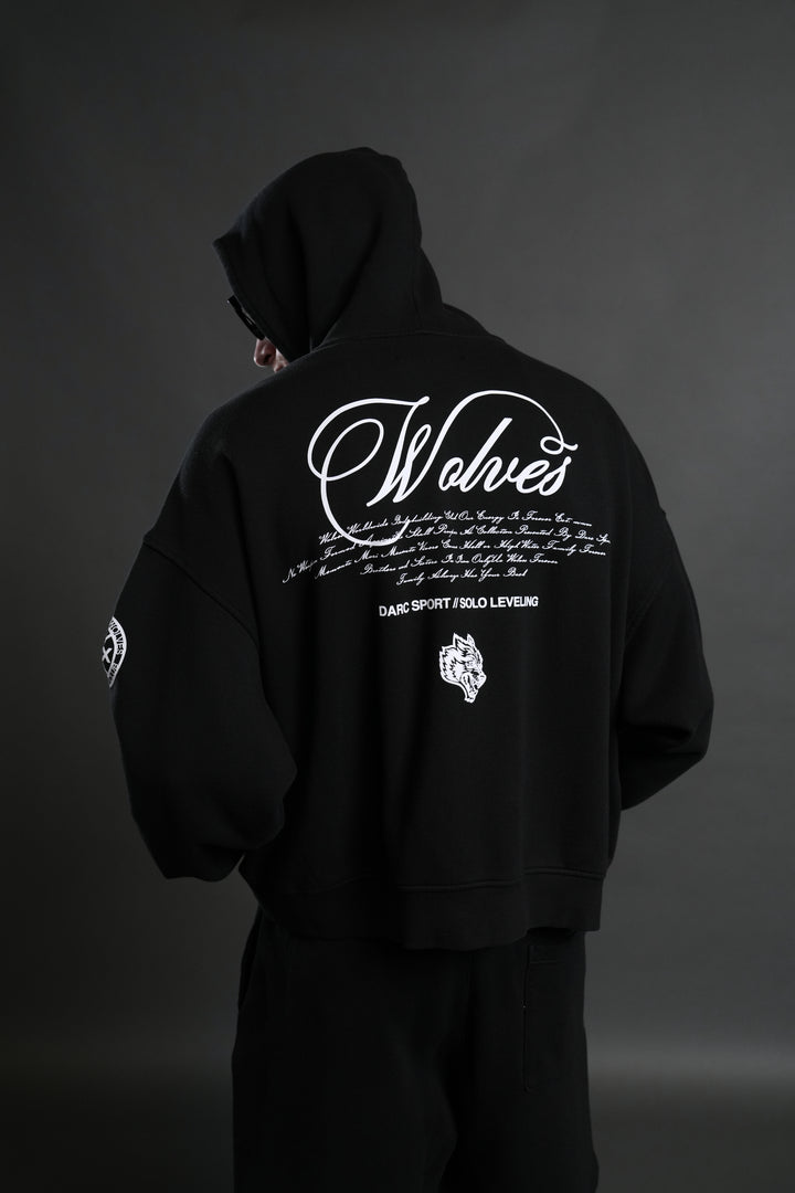 Arise Vex Double Zip Hoodie in Black