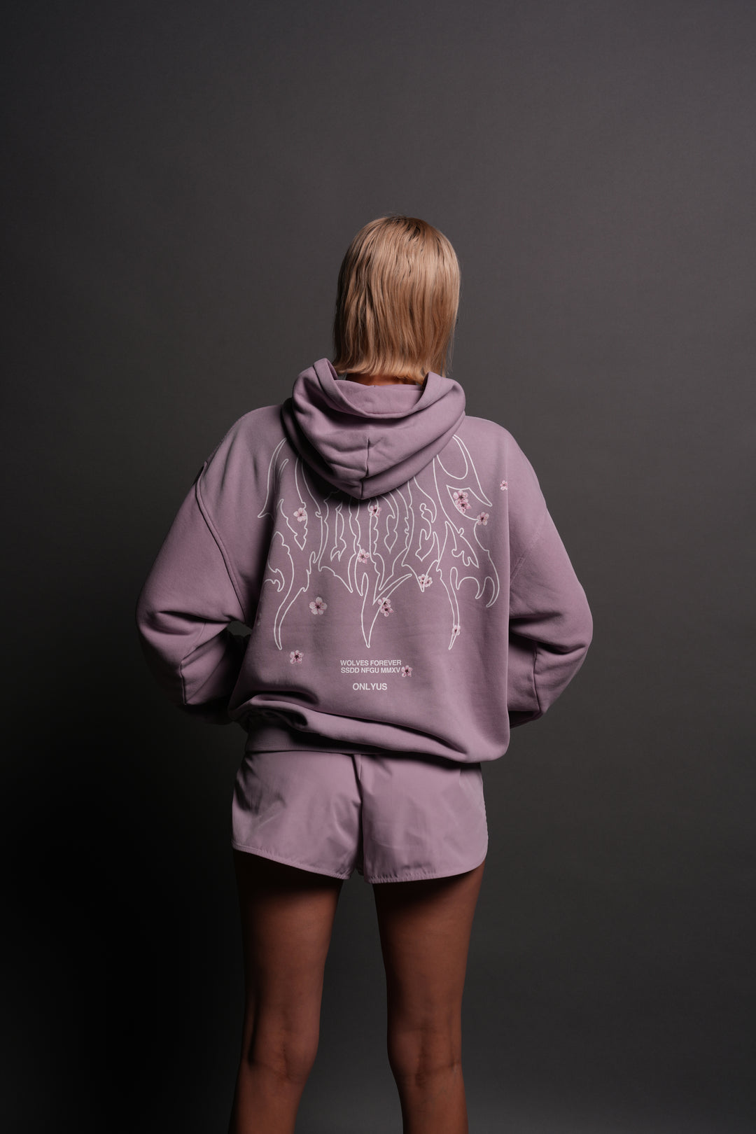 Hesh Blossom "Pierce" Unisex Hoodie in Purple Smoke Driftwash