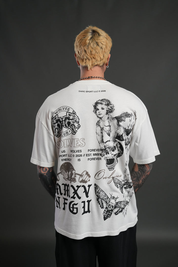 Hollow Virtue "Premium" Oversized Tee in Cream