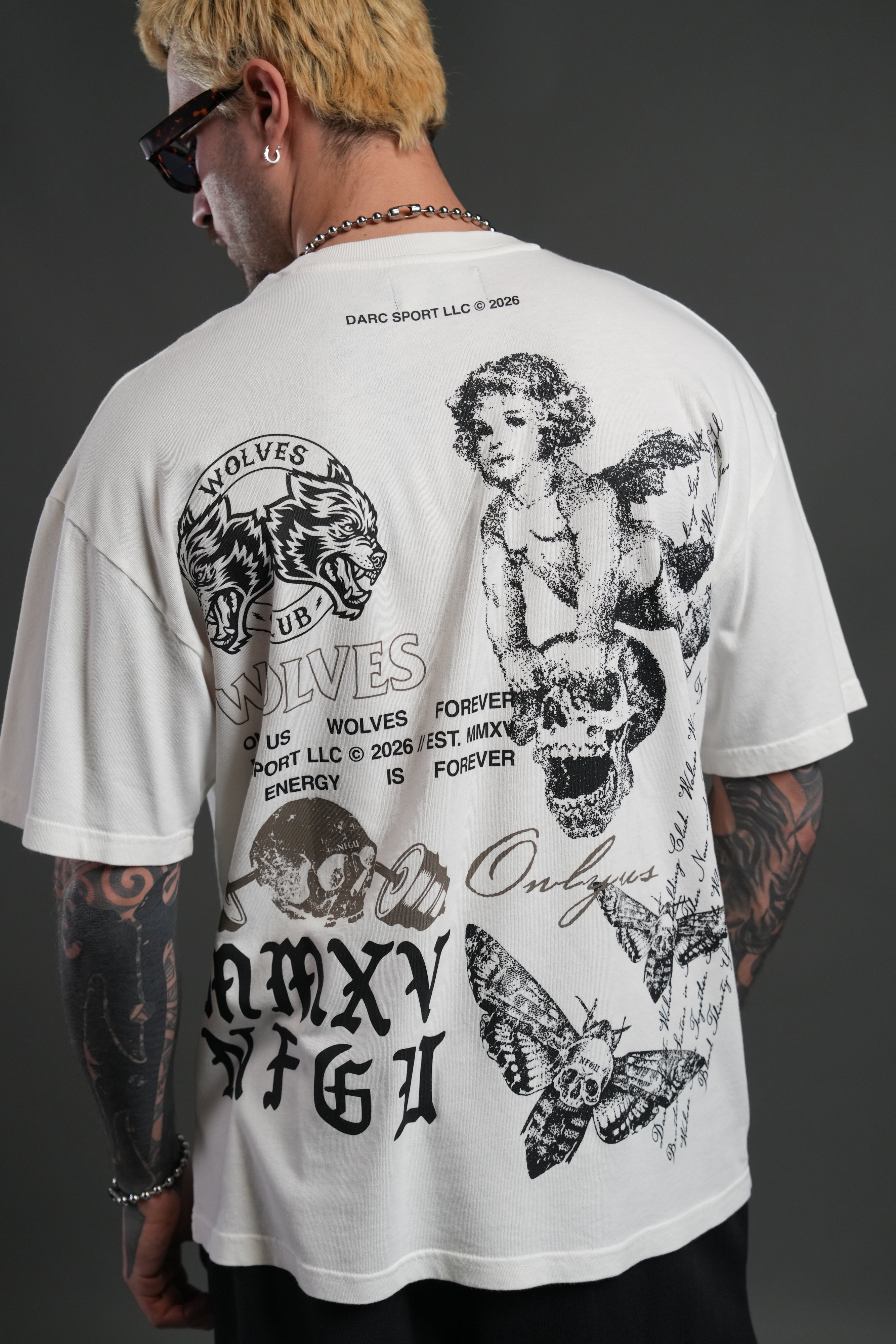 Hollow Virtue "Premium" Oversized Tee in Cream