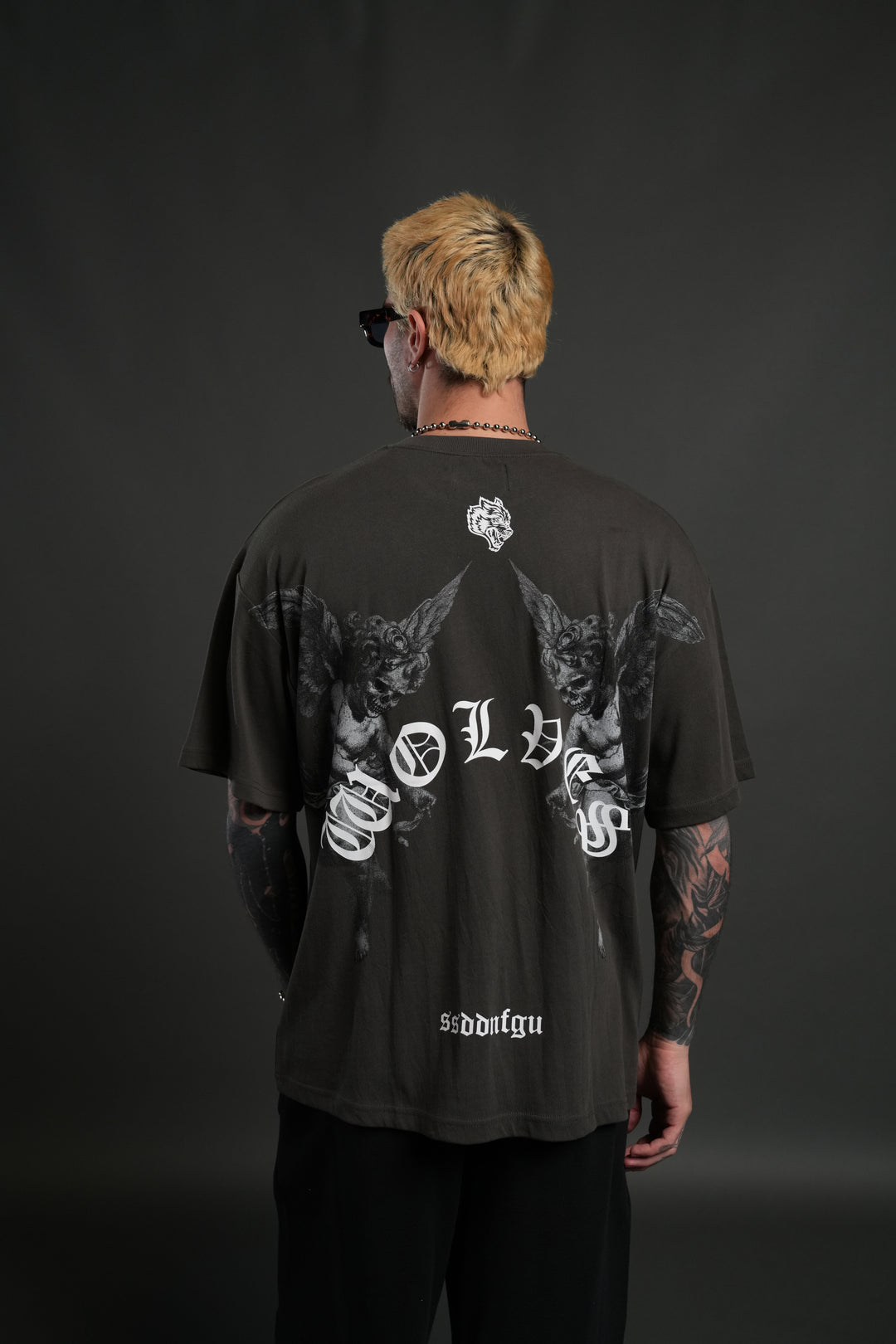 Darc Angel "Premium" Oversized Tee in Wolf Gray