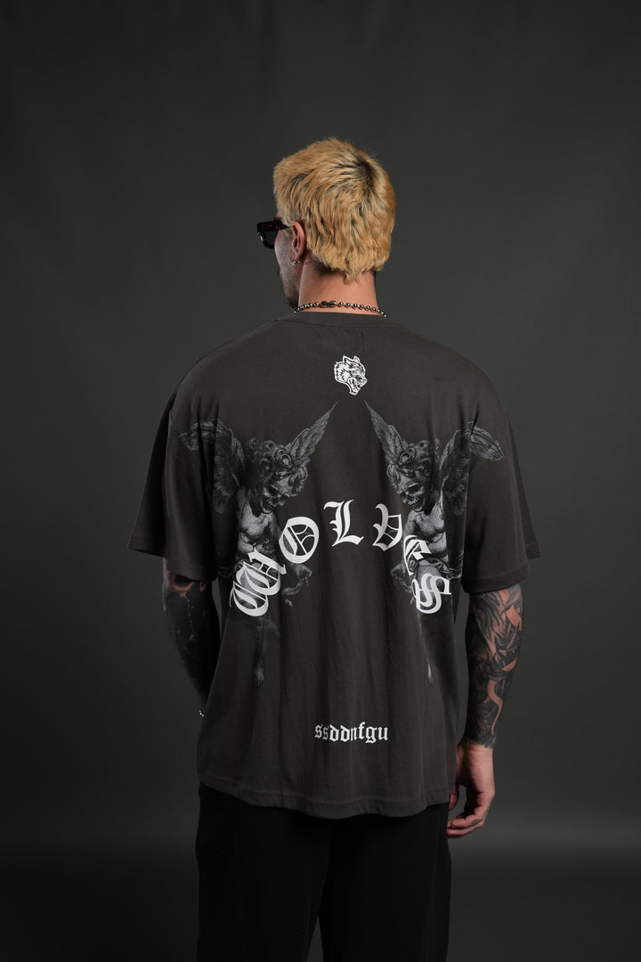 Darc Angel "Premium" Oversized Tee in Wolf Gray
