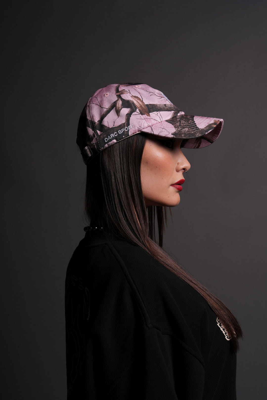 Wolf Head Dad Hat V2 in Brown/Light Mauve Woodland Camo