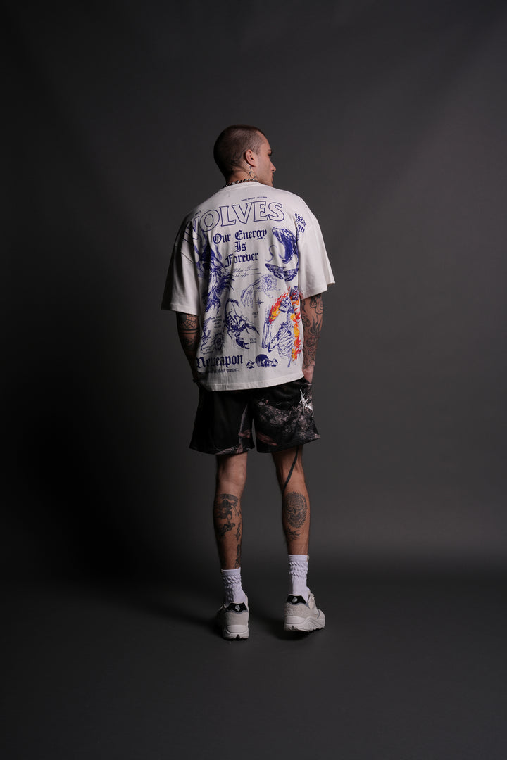 Grim Flash "Premium" Oversized Tee in Cream