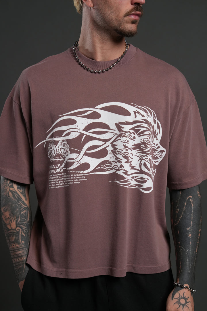 Wolf of the Flame Premium "Box Cut" Tee in Mauve