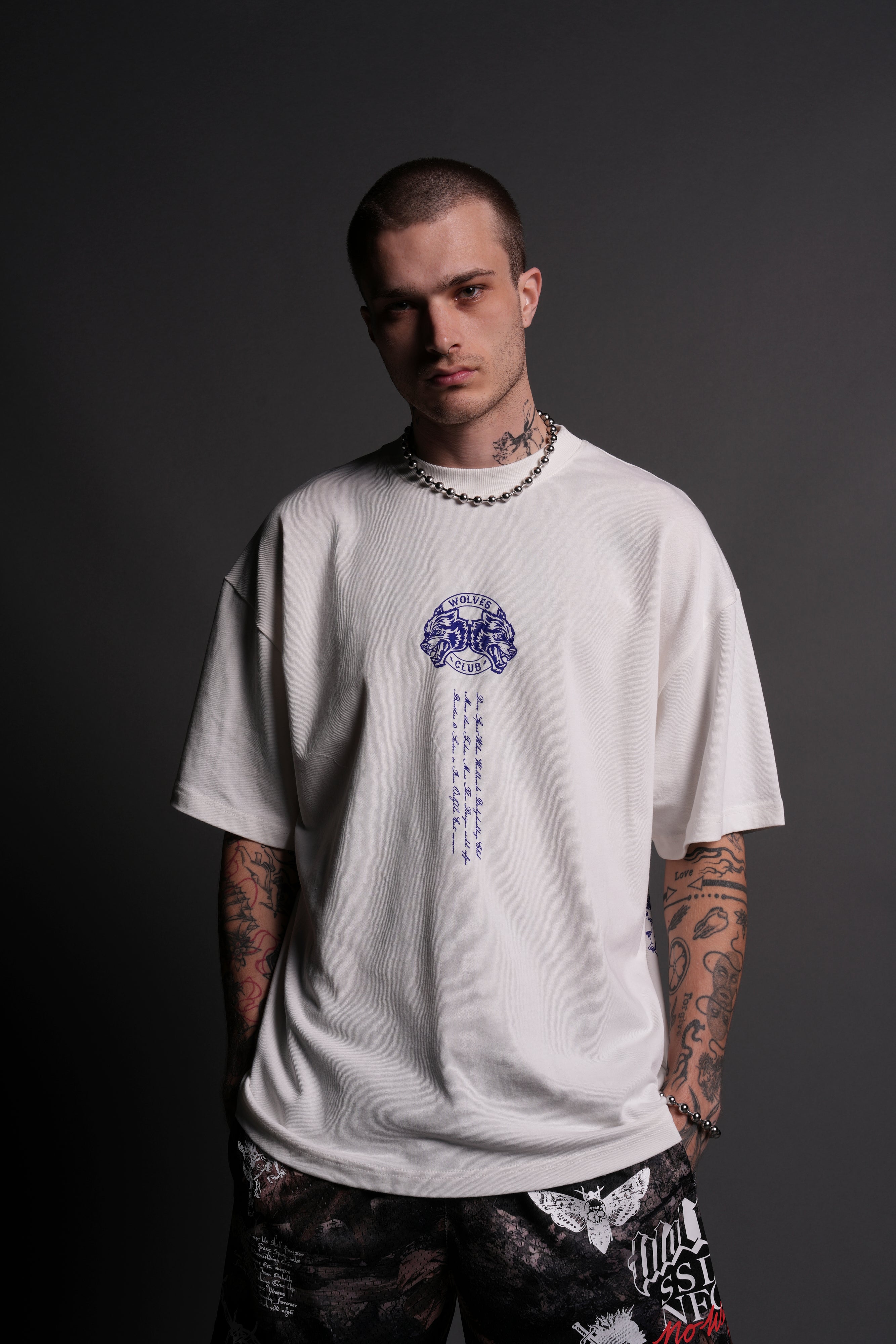 Grim Flash "Premium" Oversized Tee in Cream