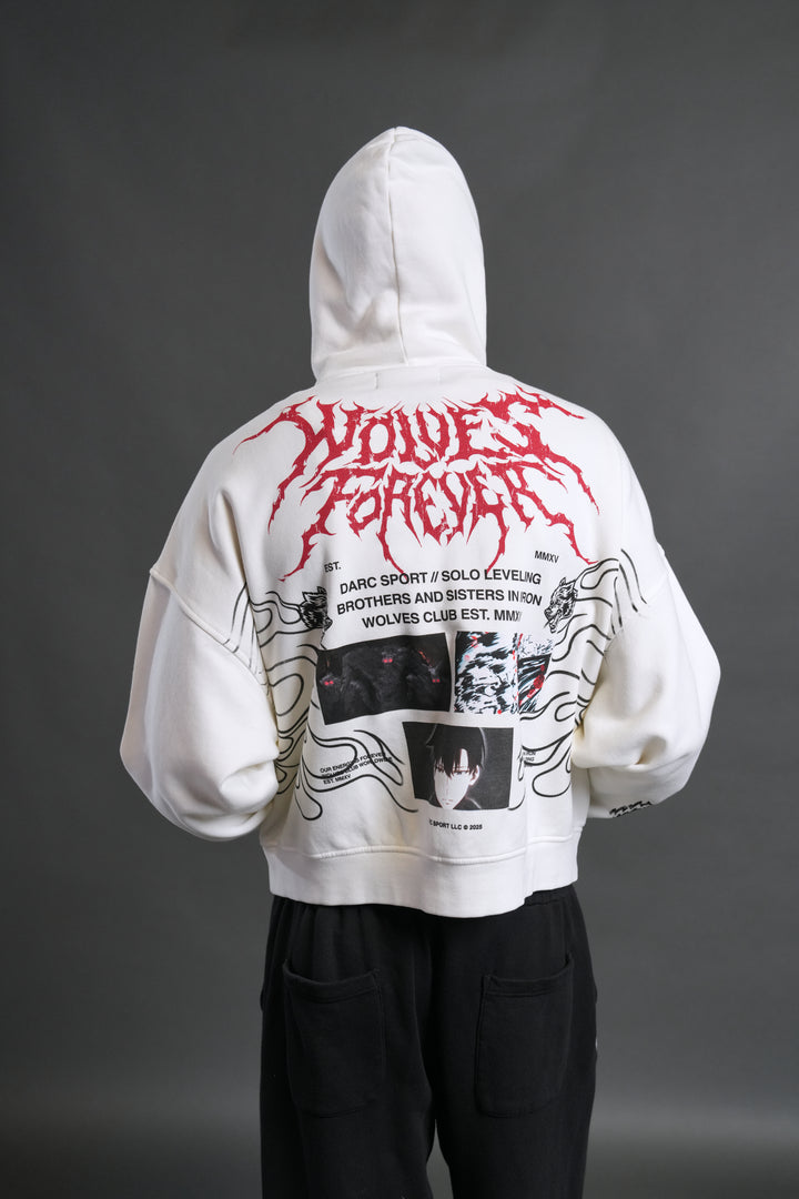 S-Rank Vex Double Zip Hoodie in Cream