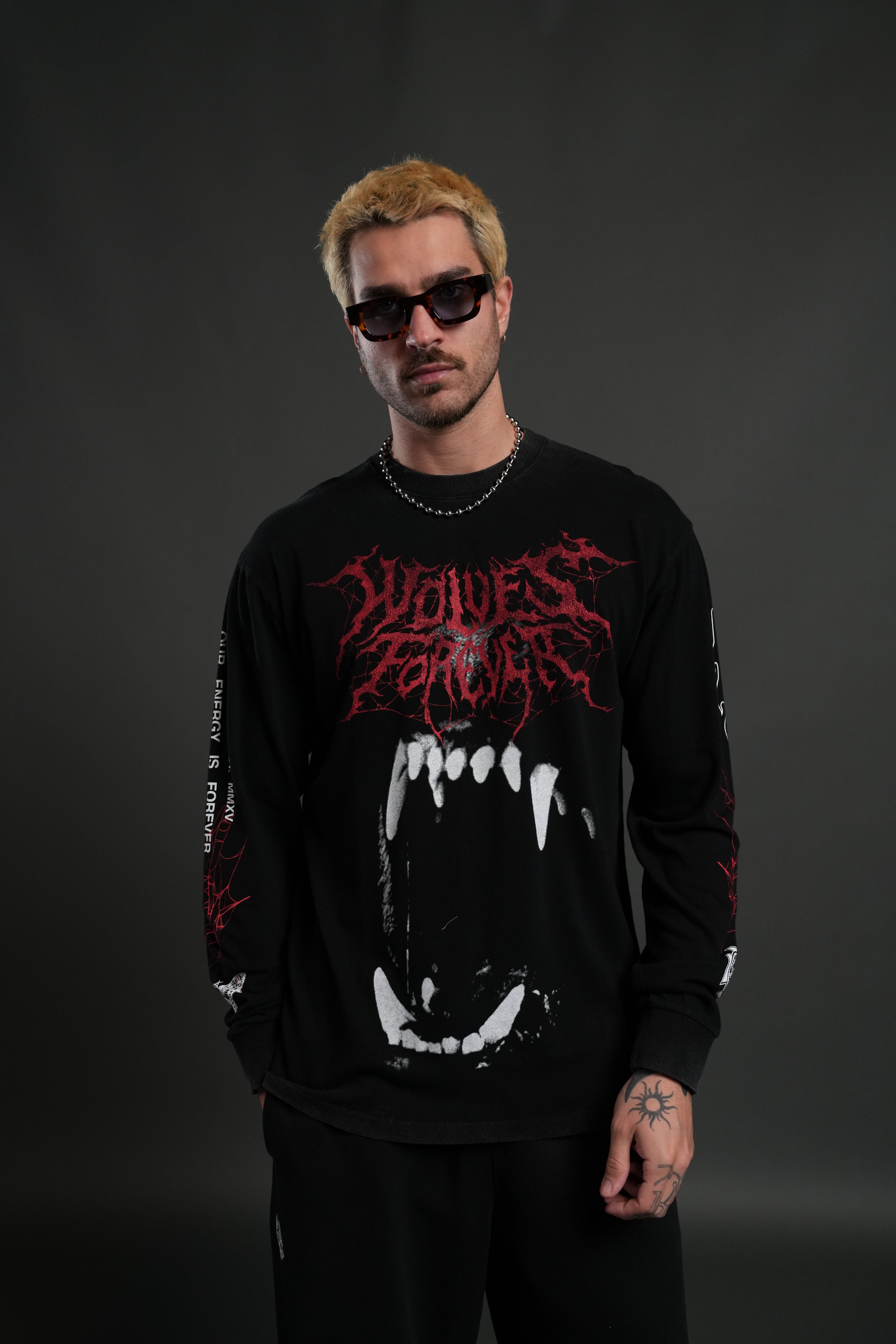 Blood Thirsty Webs "Premium" L/S Tee in Black