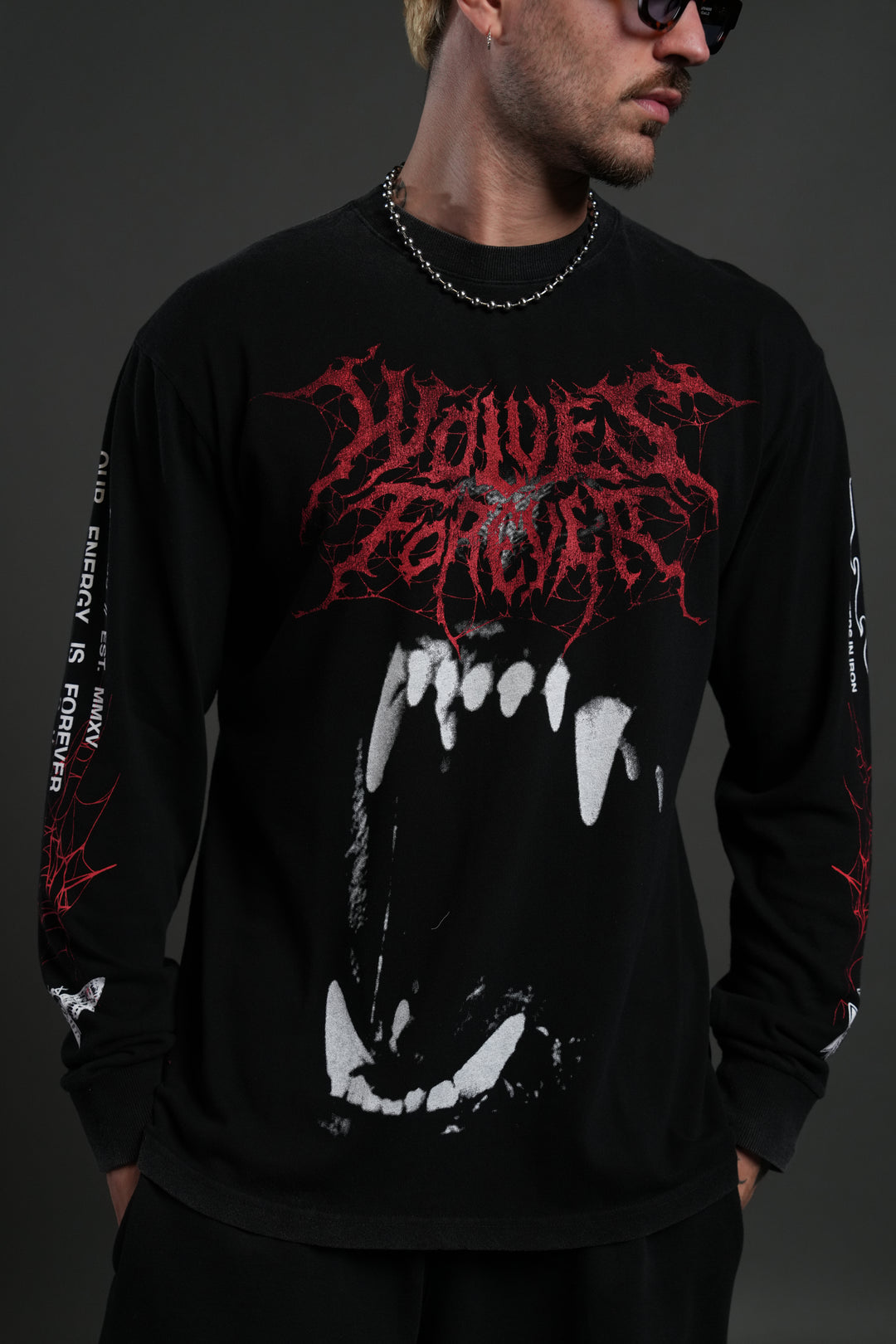 Blood Thirsty Webs "Premium" L/S Tee in Black