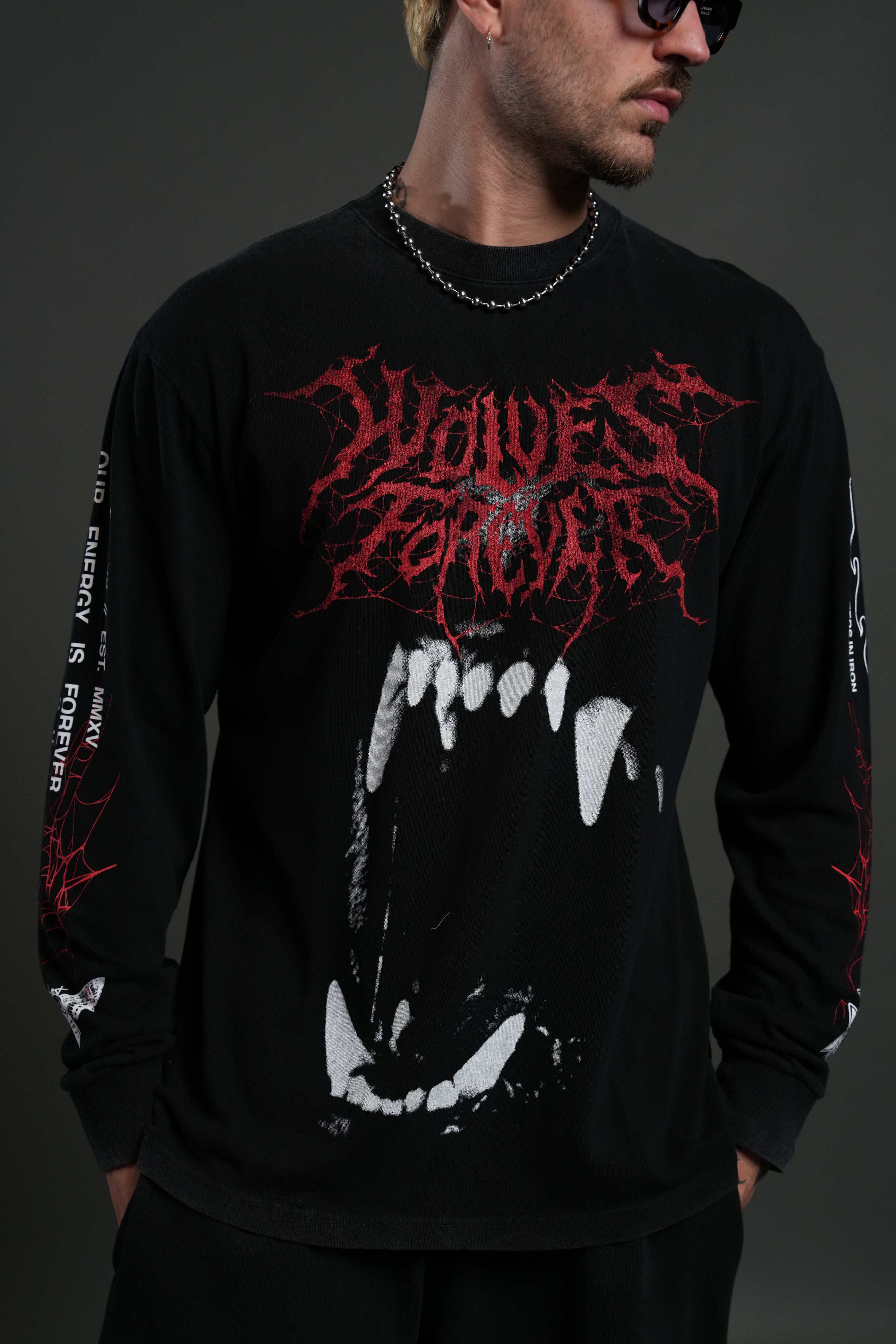 Blood Thirsty Webs "Premium" L/S Tee in Black