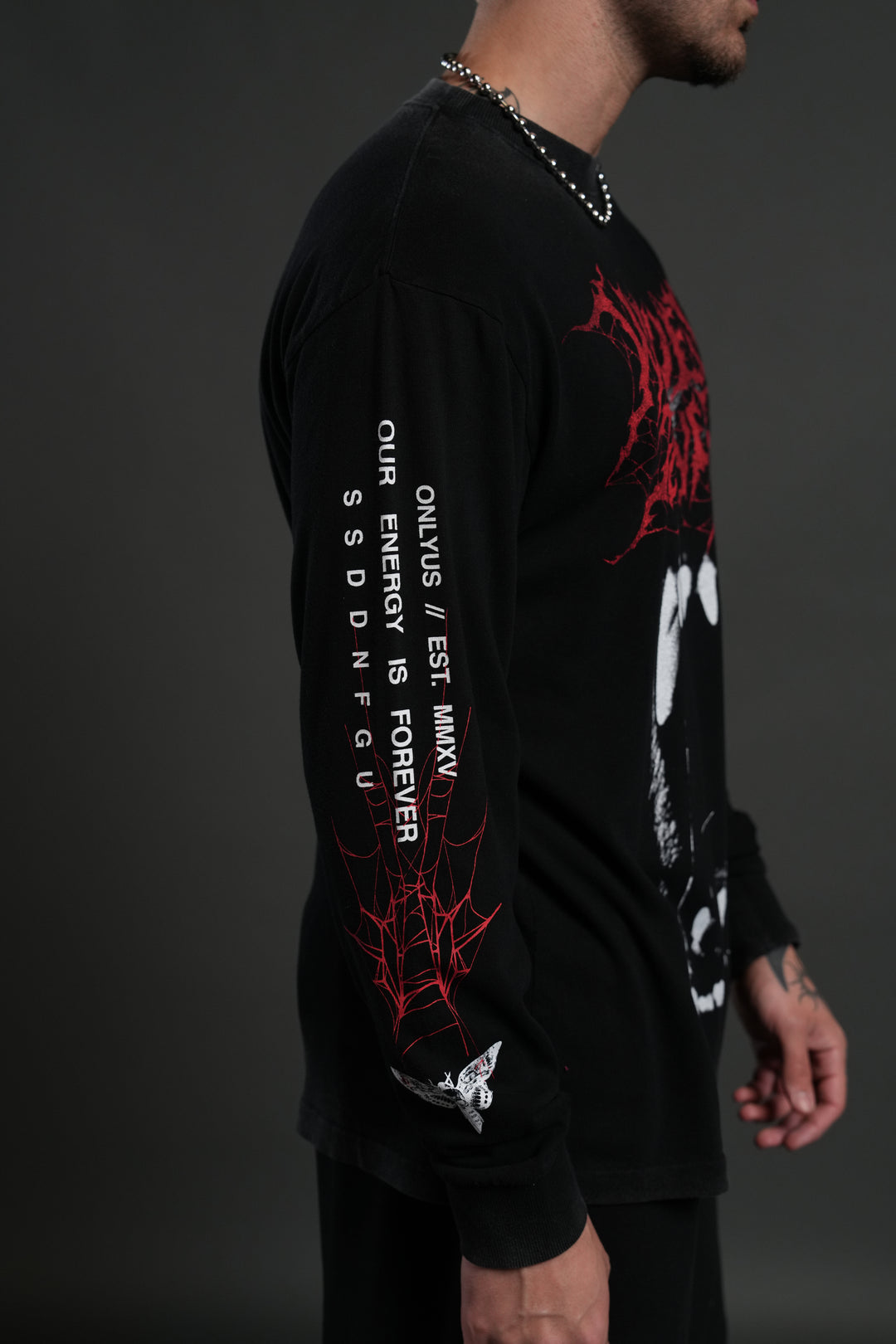 Blood Thirsty Webs "Premium" L/S Tee in Black