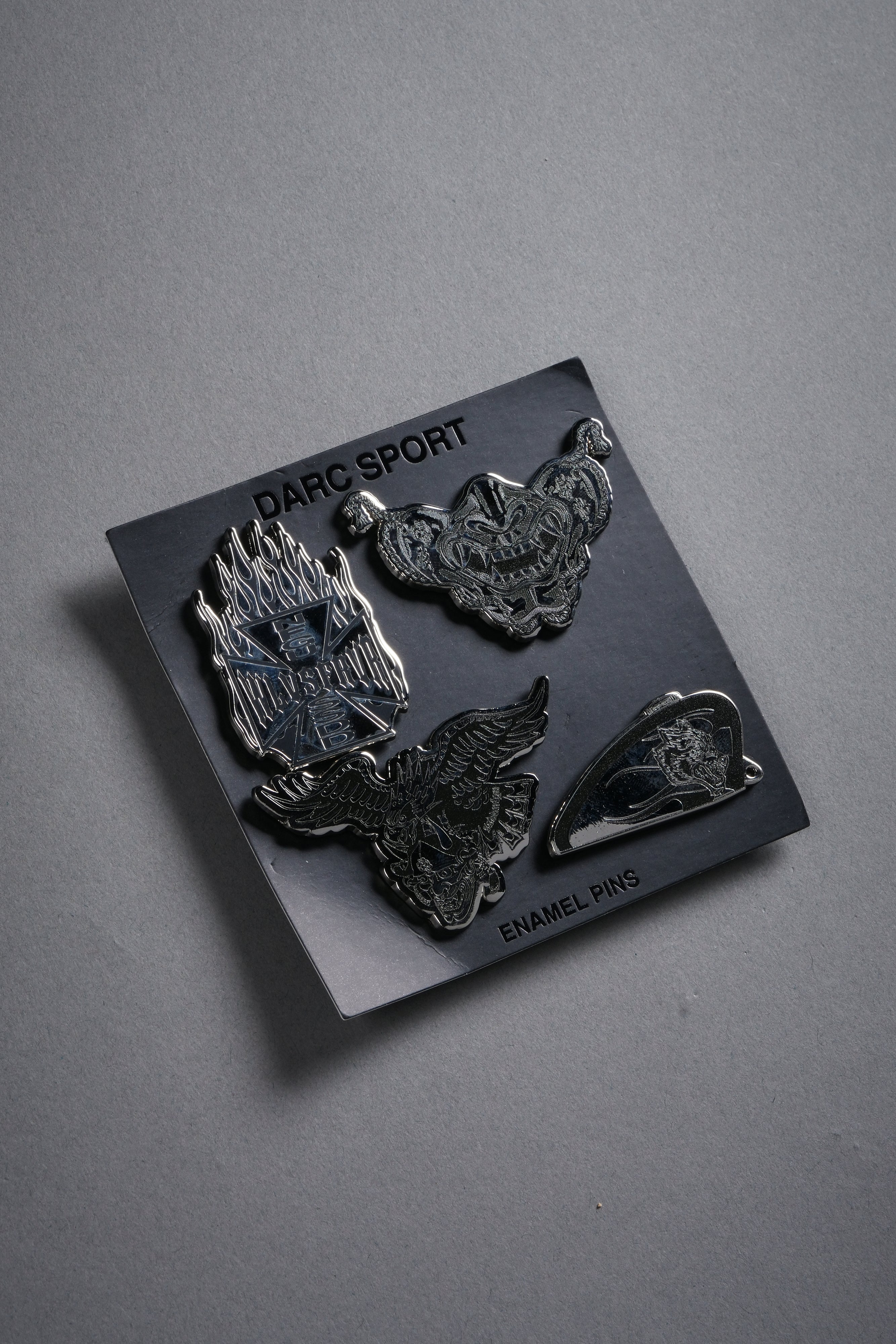 Bushido Icons Enamel 4 Pin Pack in Silver/Black