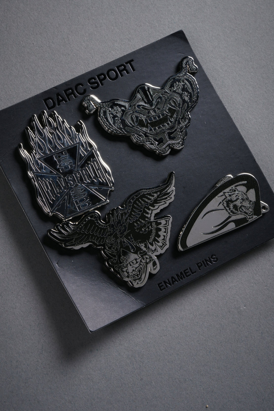 Bushido Icons Enamel 4 Pin Pack in Silver/Black