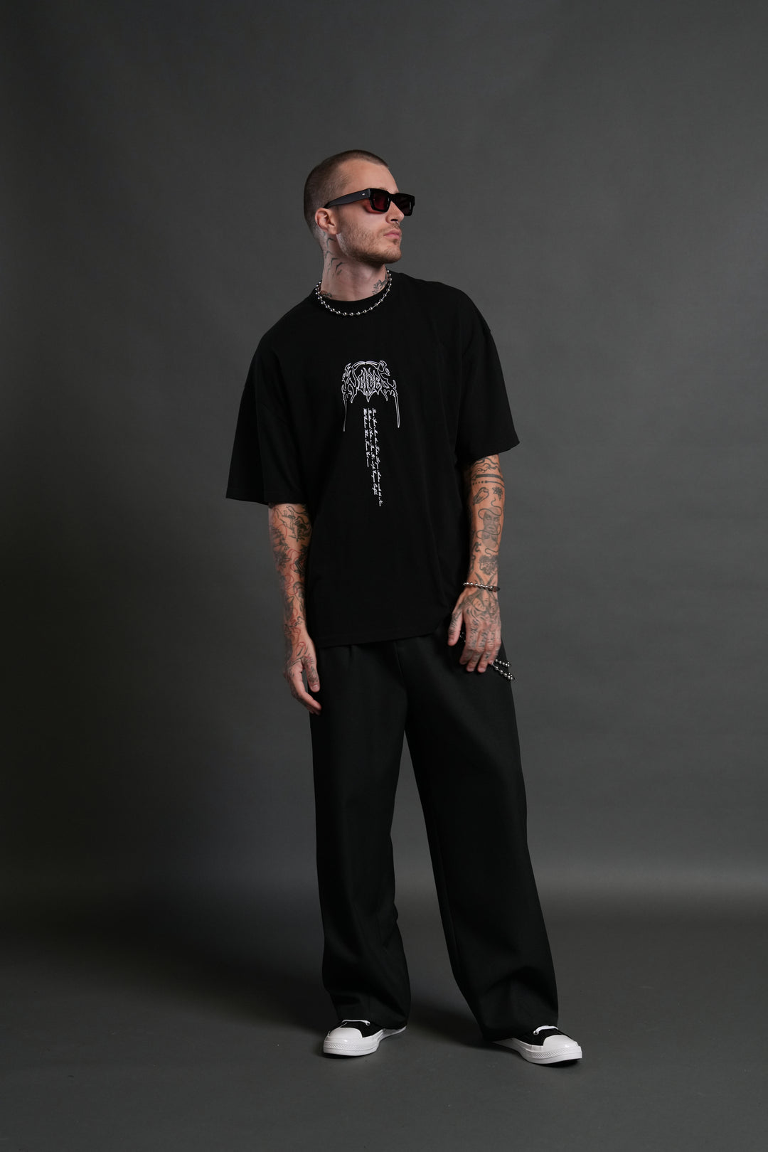 Ant King "Premium" Oversized Tee in Black