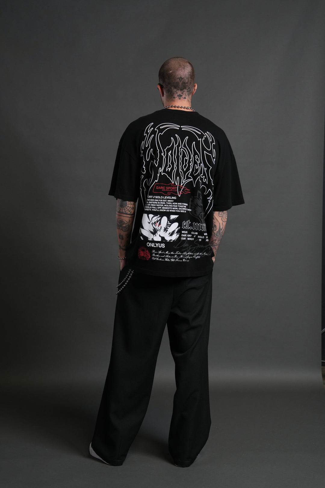 Ant King "Premium" Oversized Tee in Black