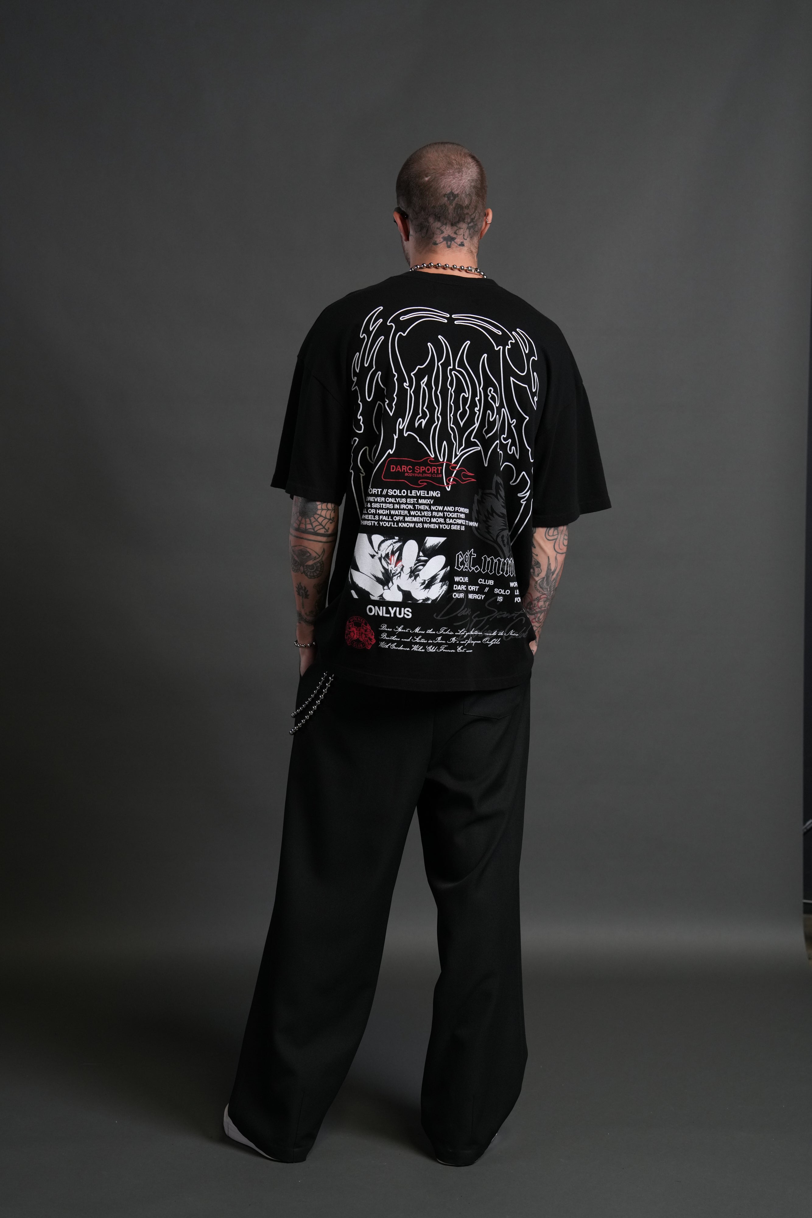 Ant King "Premium" Oversized Tee in Black