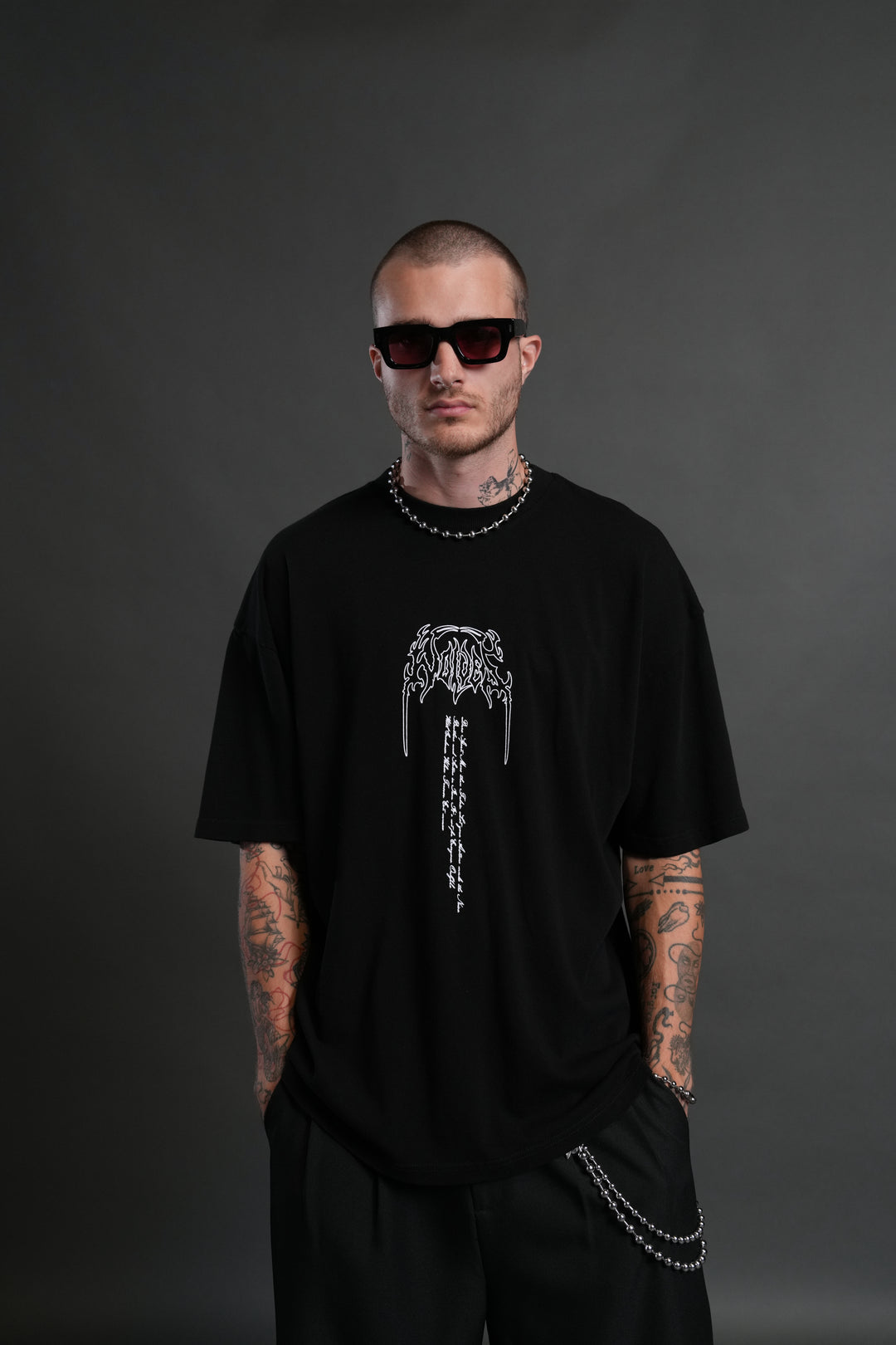 Ant King "Premium" Oversized Tee in Black