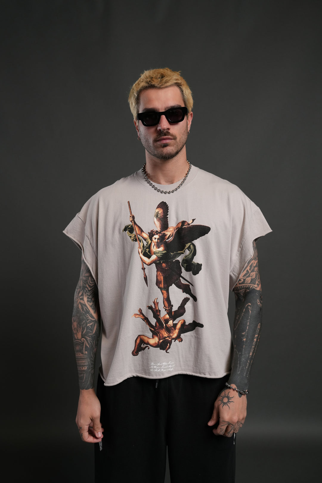 Triumph Grunge Cut-Off Tee in Clay