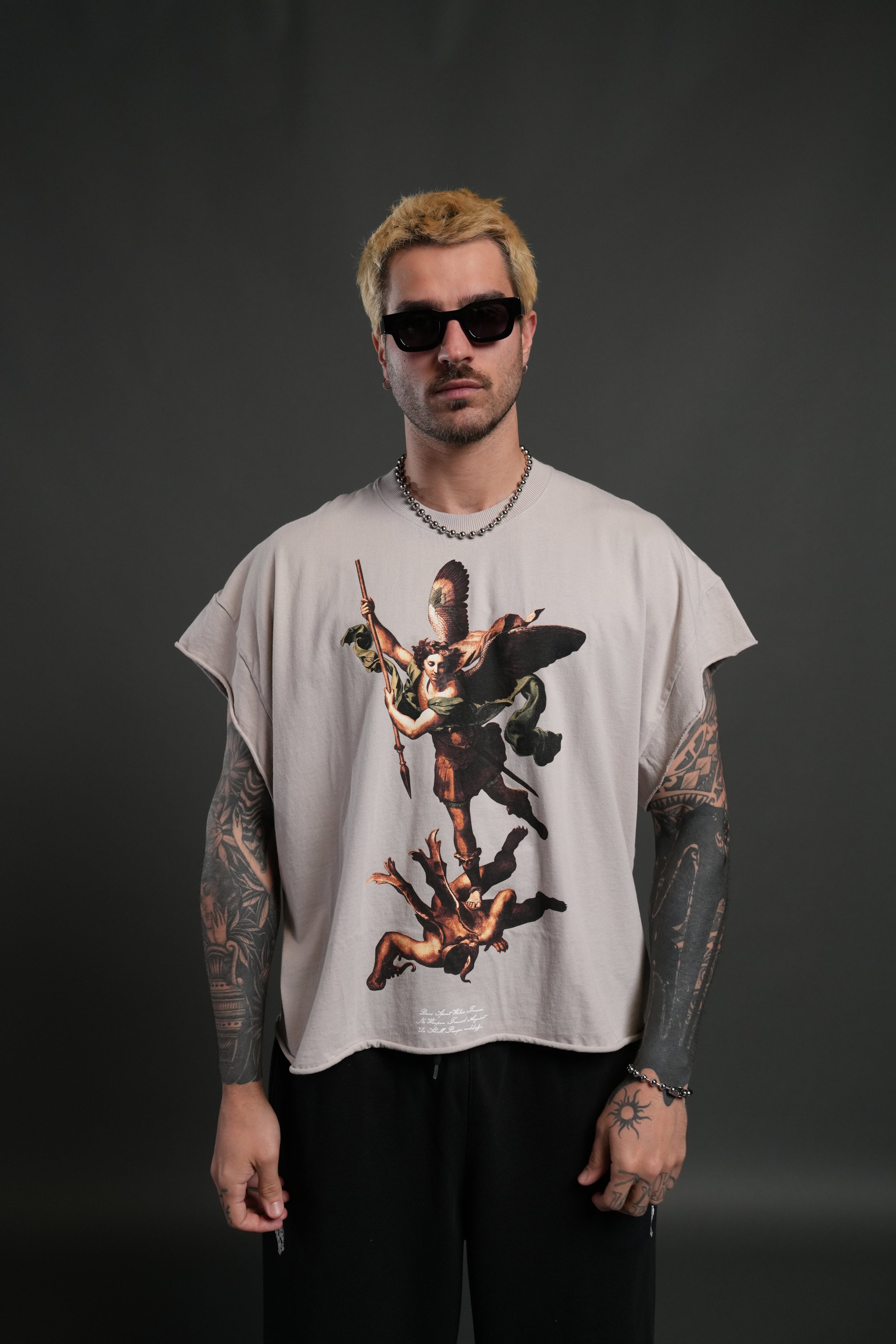 Triumph Grunge Cut-Off Tee in Clay