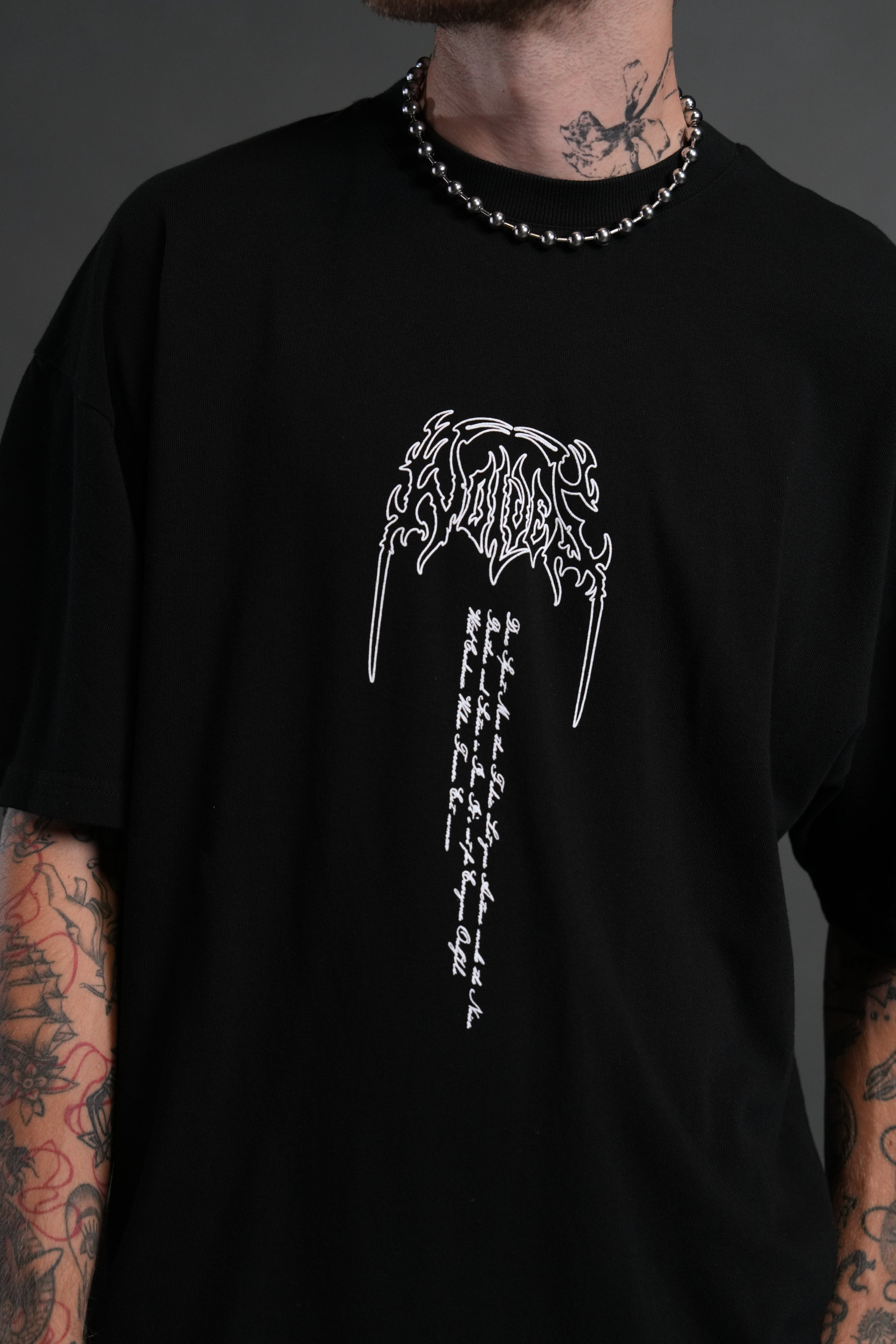 Ant King "Premium" Oversized Tee in Black
