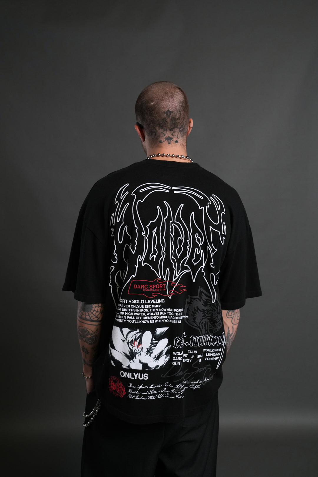 Ant King "Premium" Oversized Tee in Black