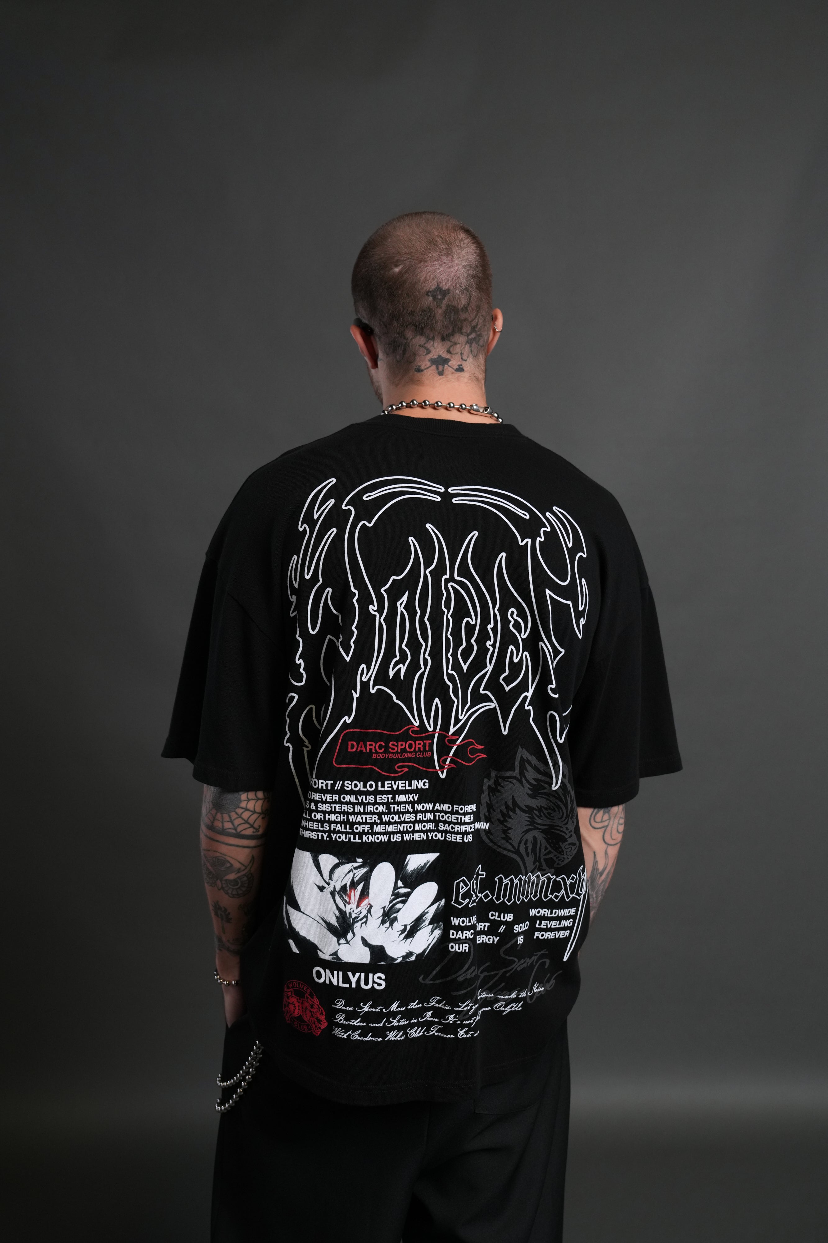 Ant King "Premium" Oversized Tee in Black