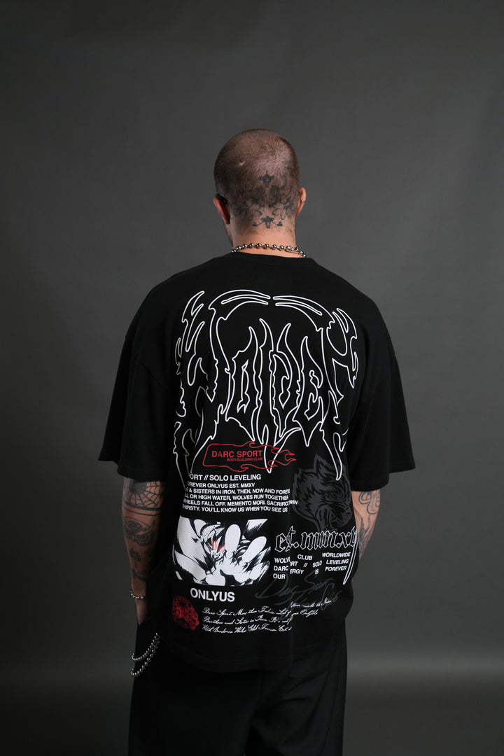 Ant King "Premium" Oversized Tee in Black