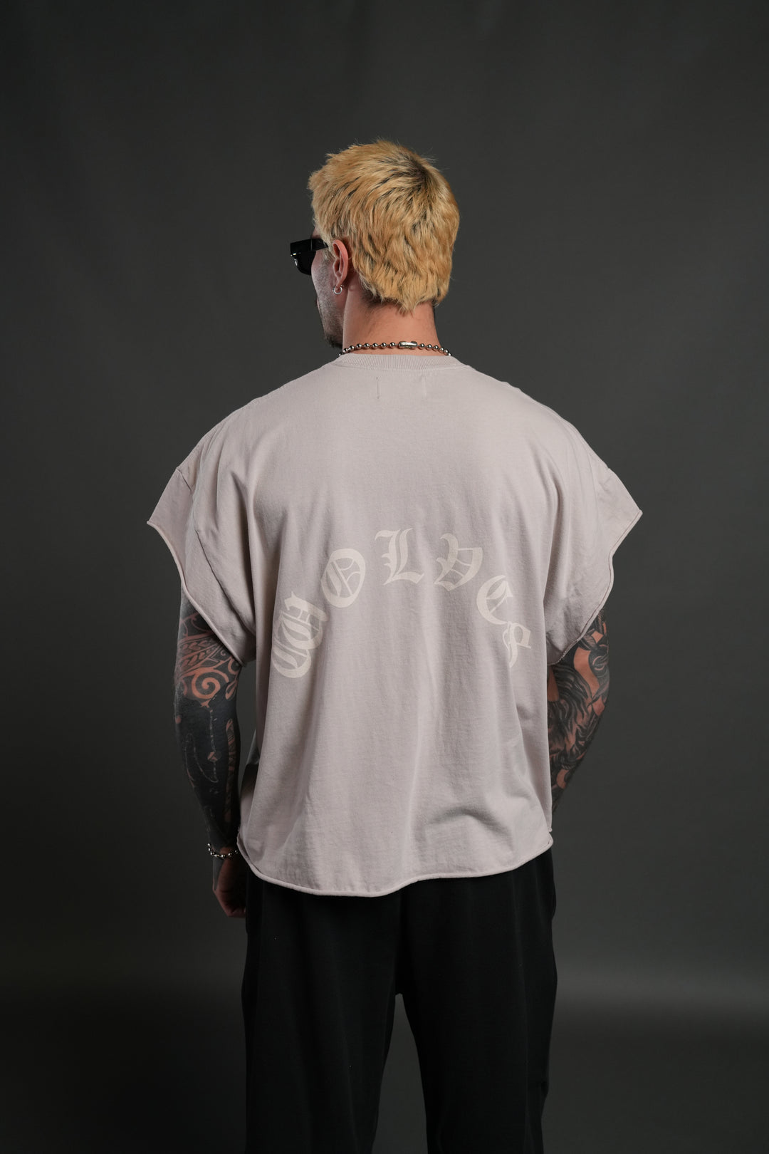 Triumph Grunge Cut-Off Tee in Clay