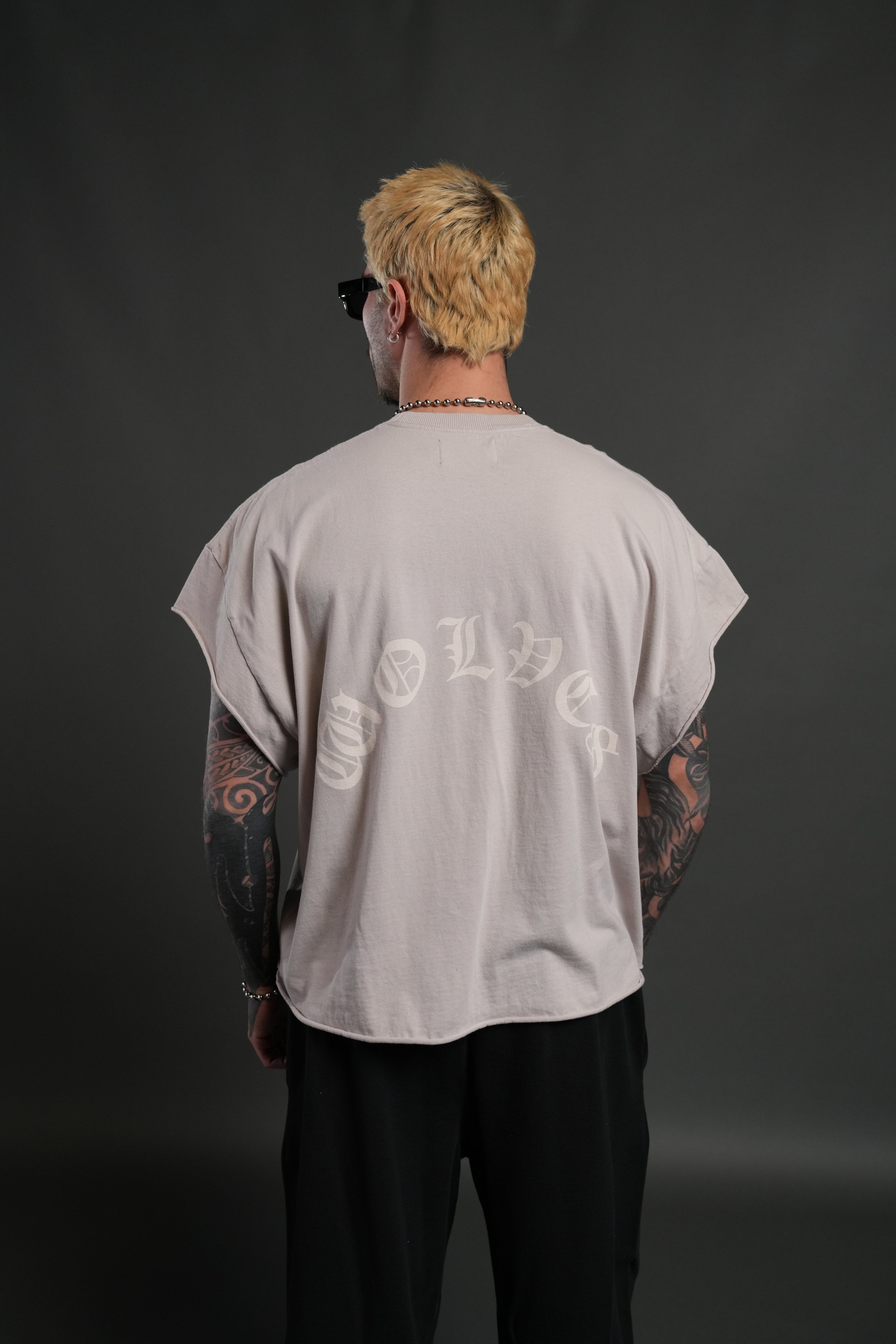 Triumph Grunge Cut-Off Tee in Clay