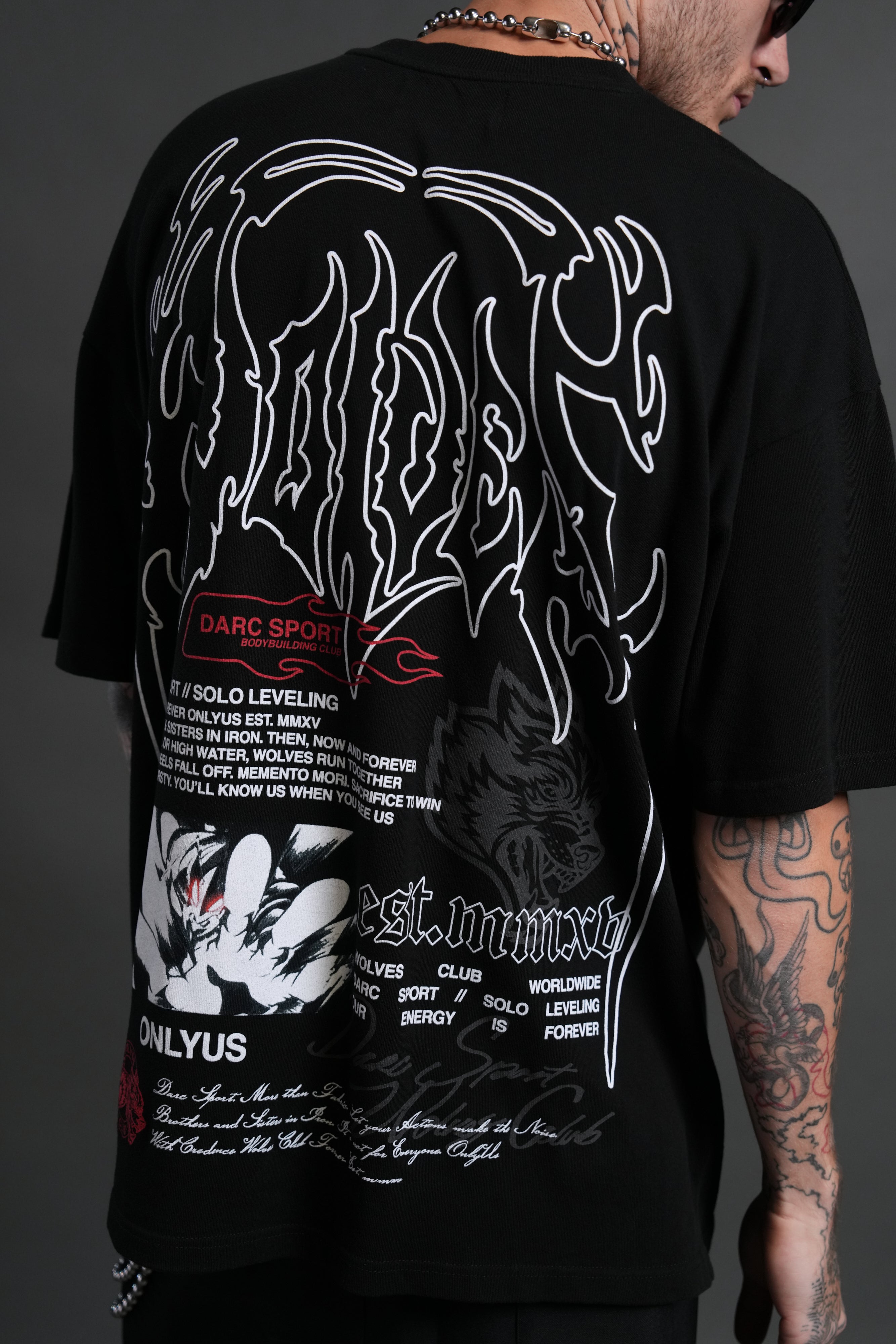 Ant King "Premium" Oversized Tee in Black