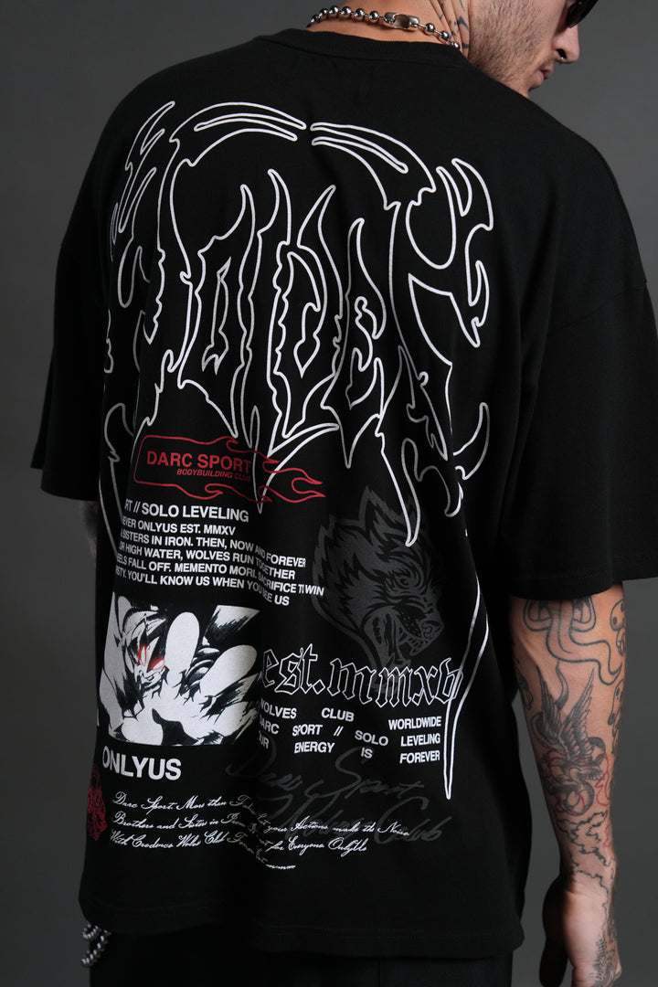 Ant King "Premium" Oversized Tee in Black