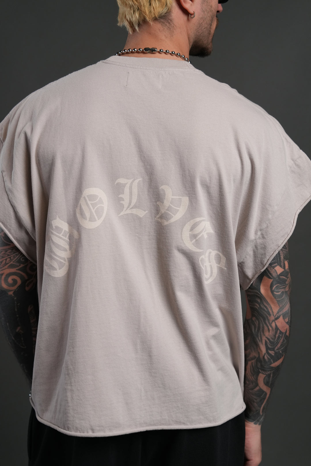 Triumph Grunge Cut-Off Tee in Clay