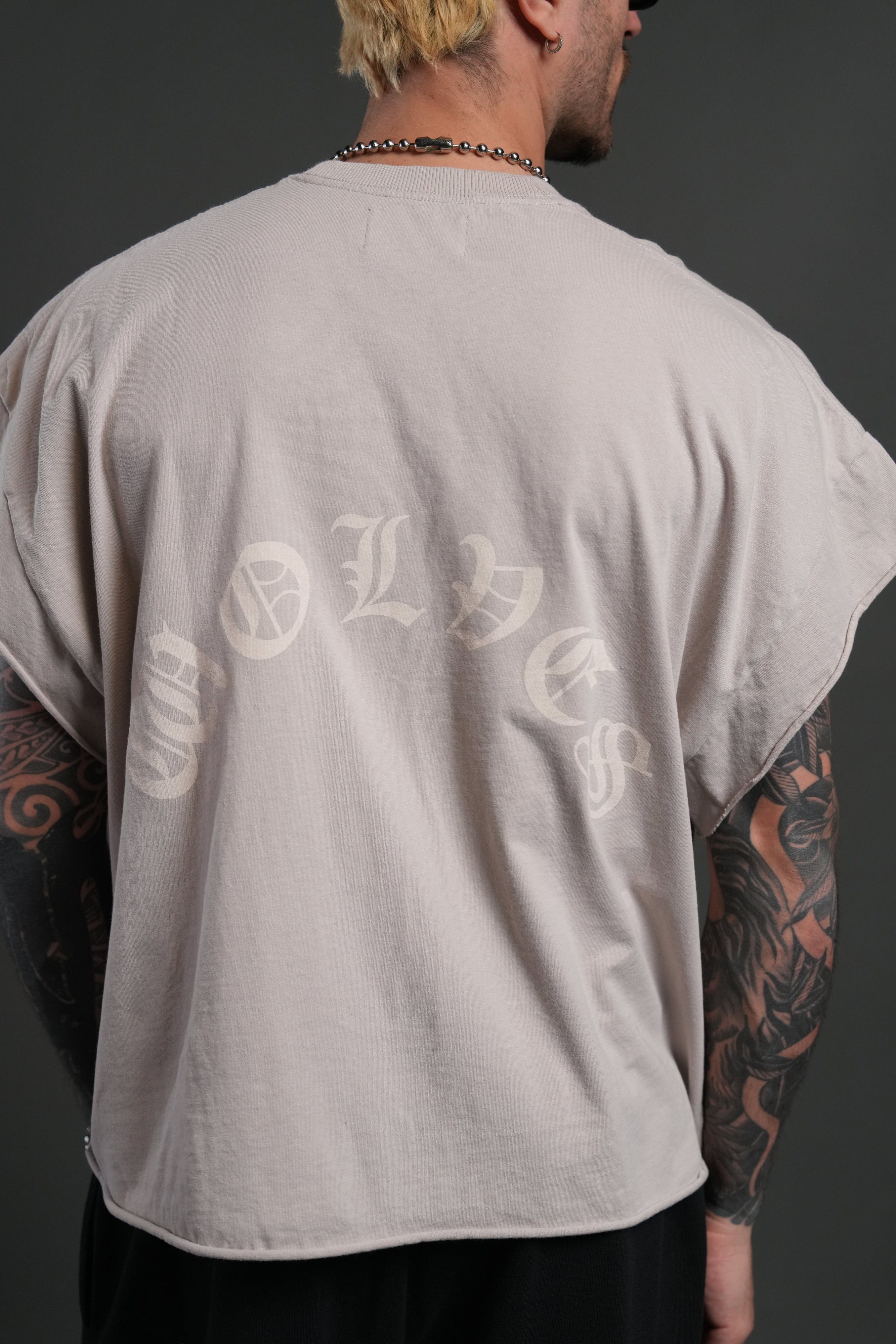 Triumph Grunge Cut-Off Tee in Clay