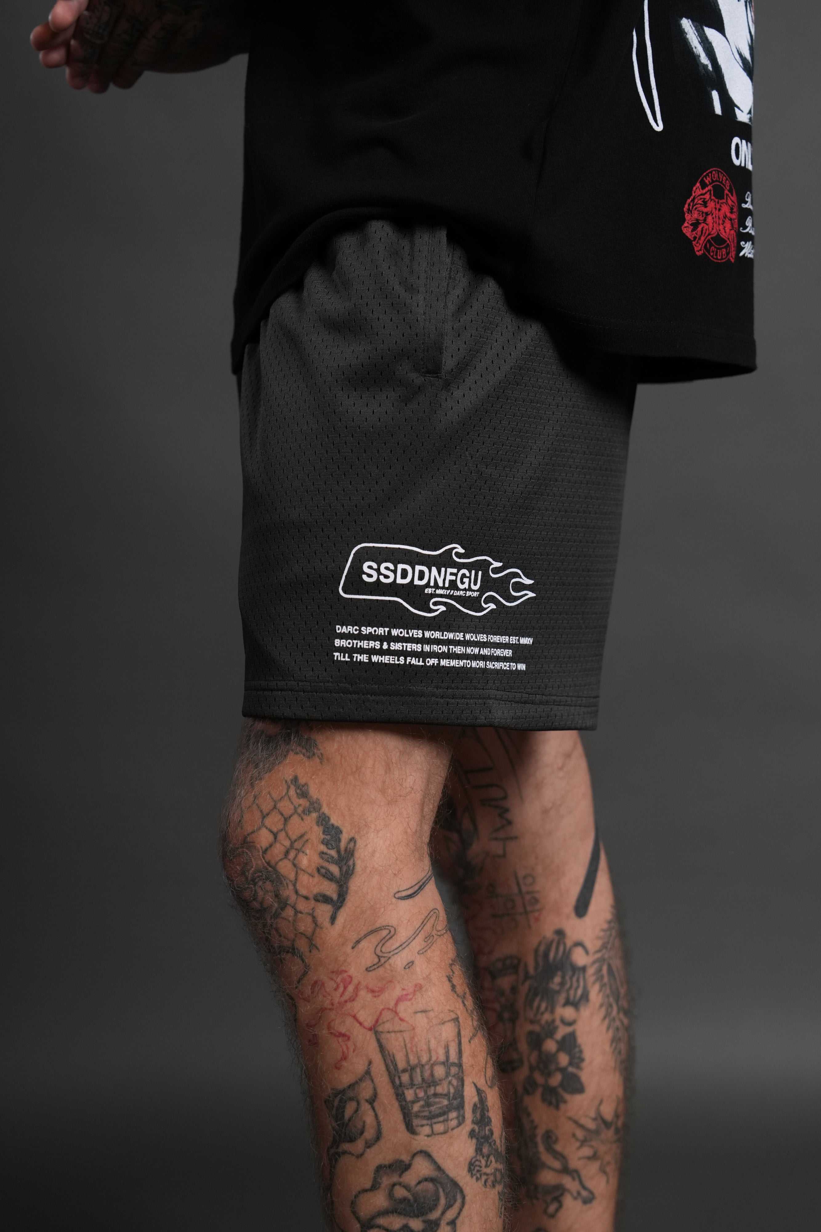 Shadow Hesh Mesh Shorts in Wolf Gray