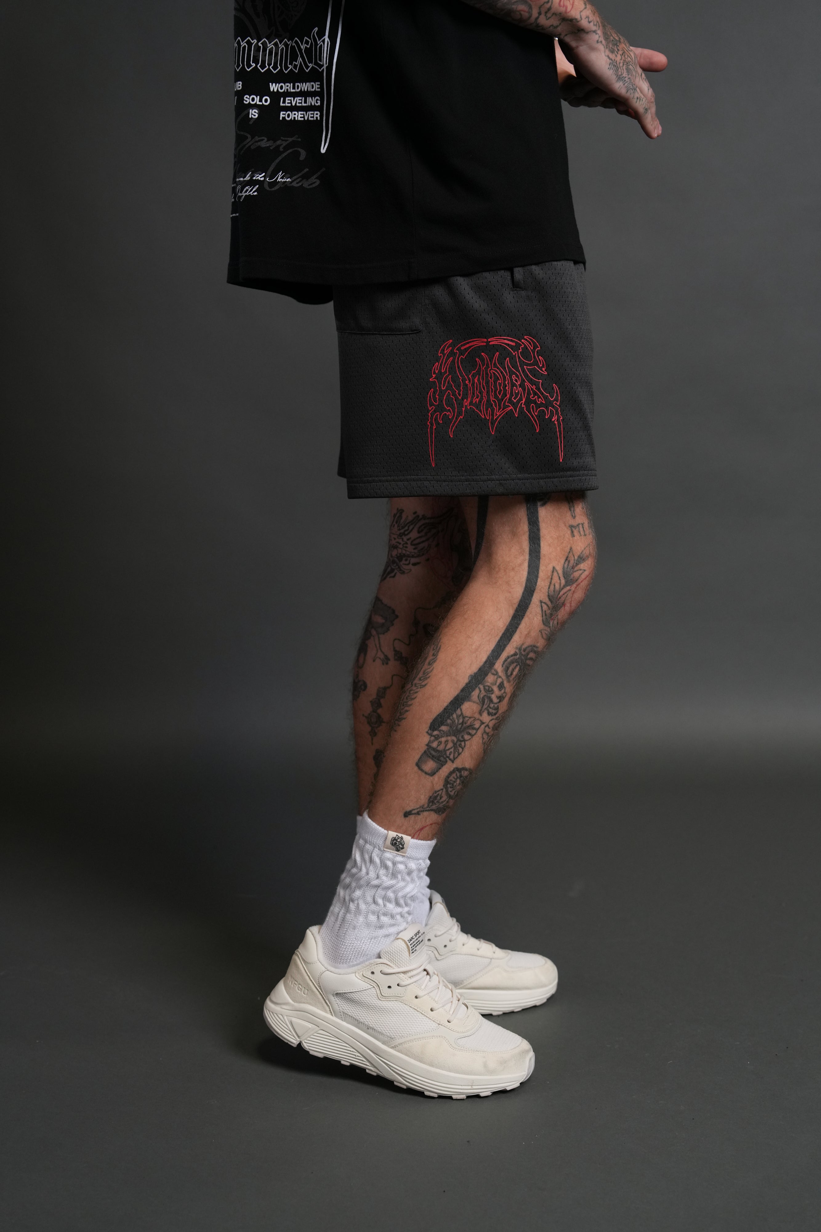 Shadow Hesh Mesh Shorts in Wolf Gray