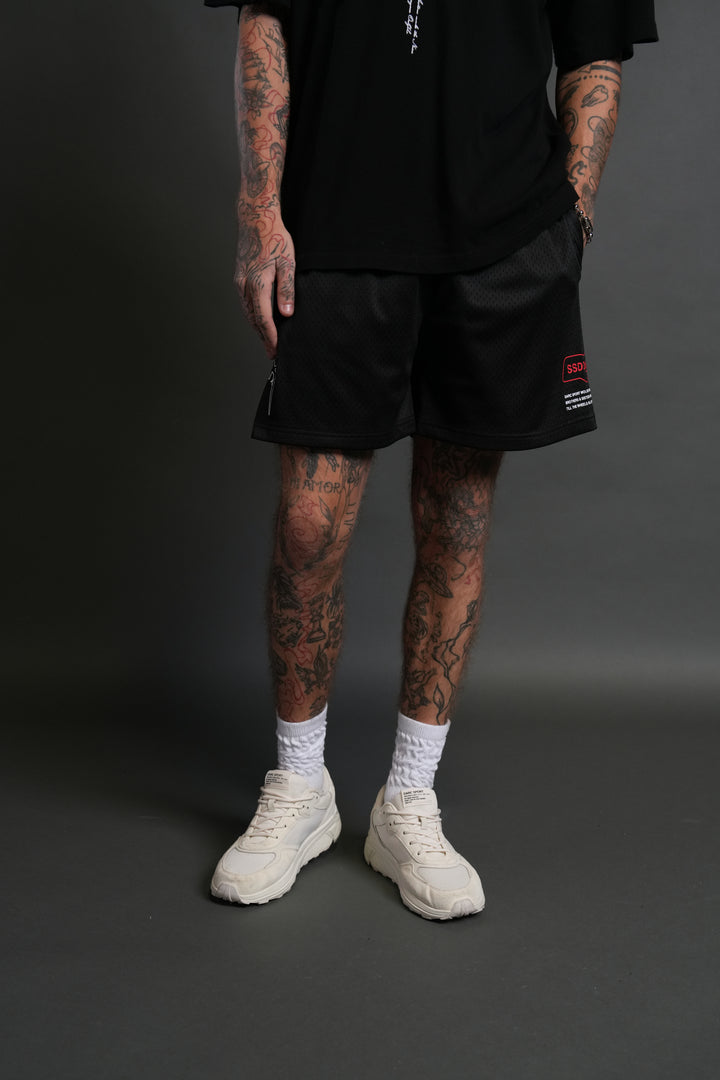 Shadow Hesh Mesh Shorts in Black