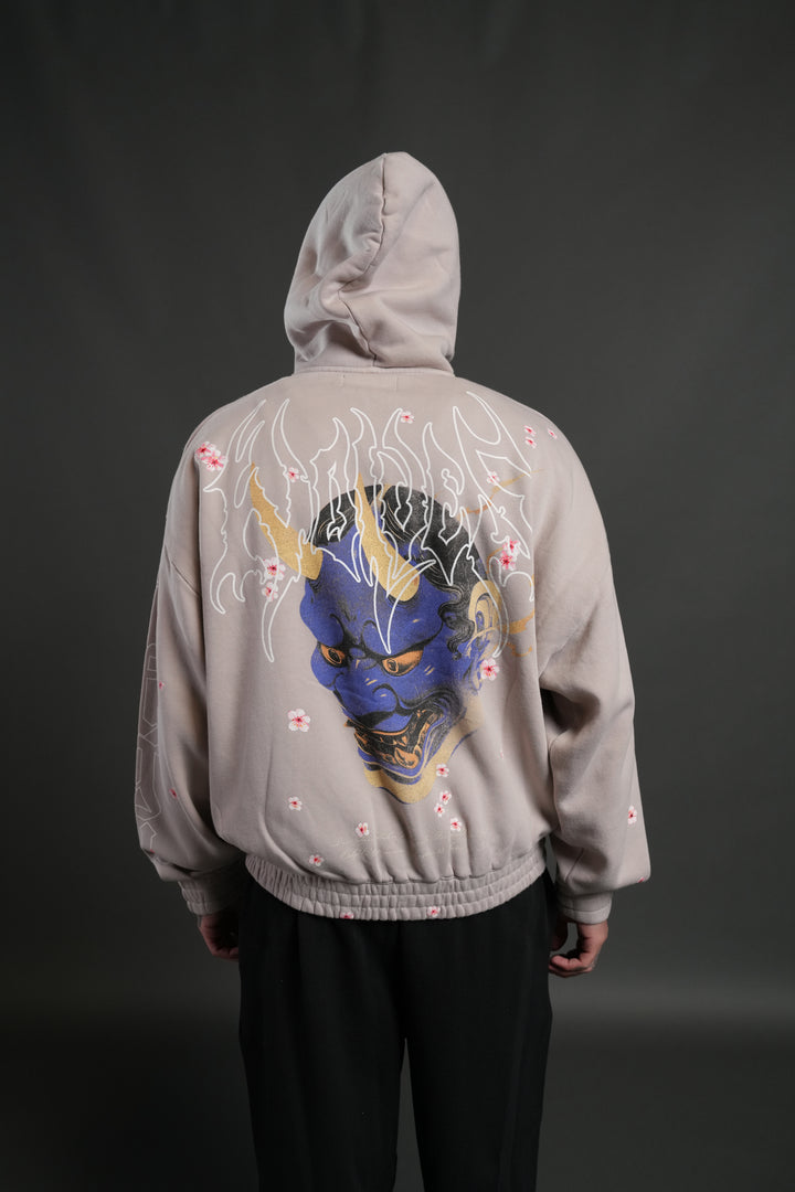 Oni Code Blossom "Chambers" Zip Hoodie in Clay