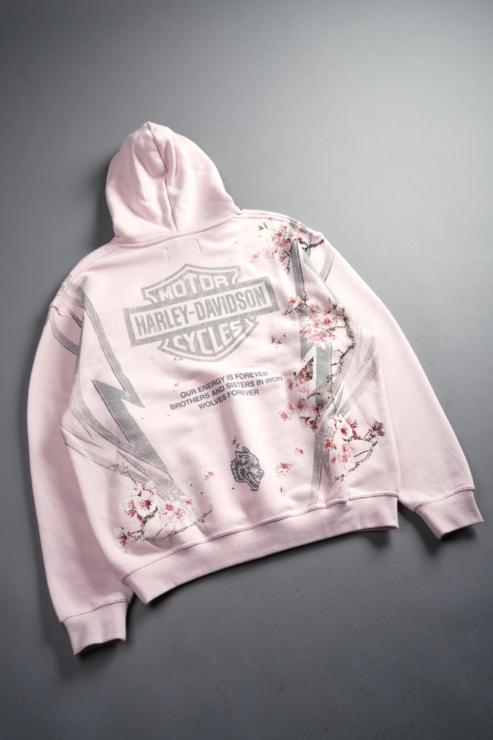 Iron Sakura Pierce Hoodie in Blush Pink
