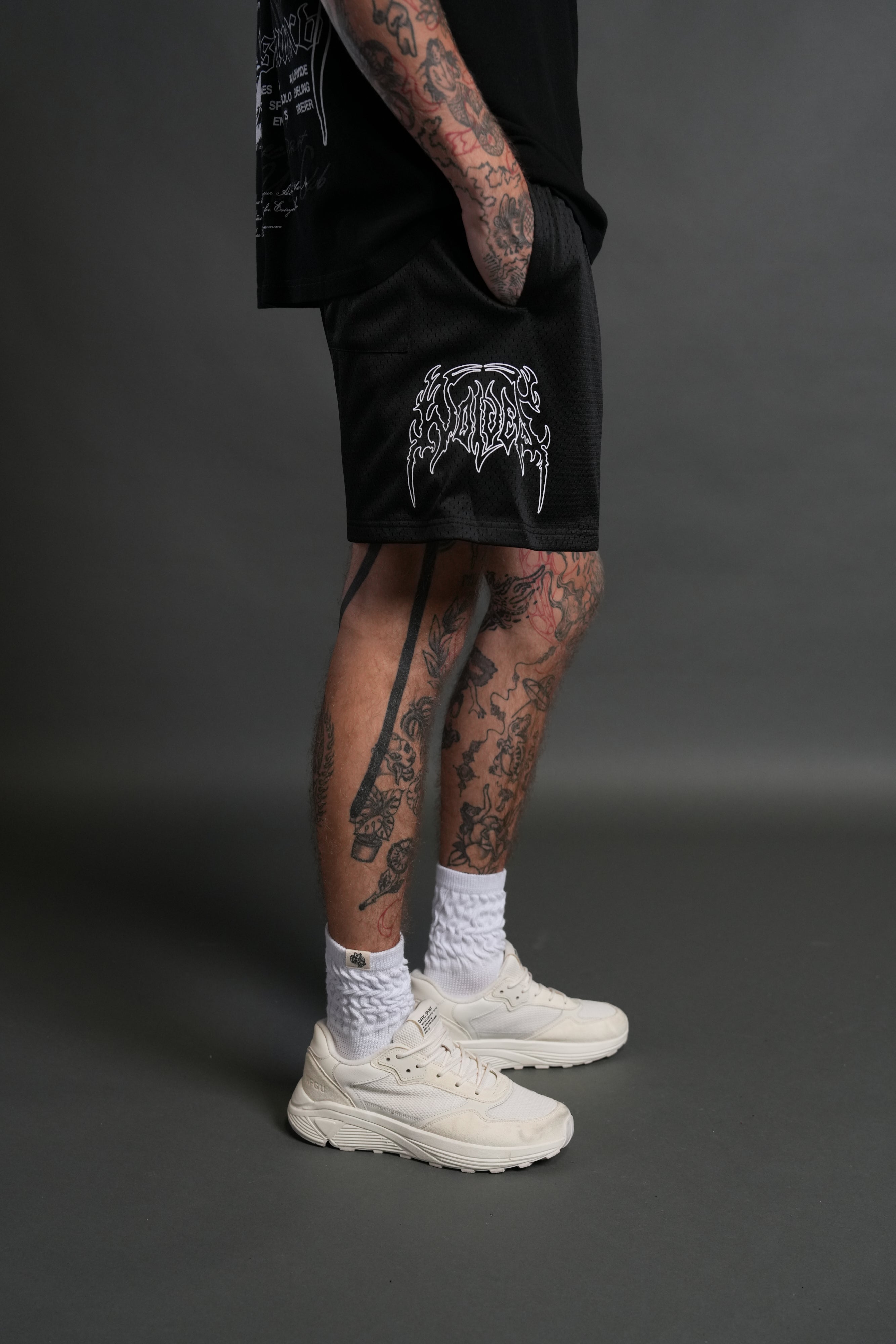Shadow Hesh Mesh Shorts in Black