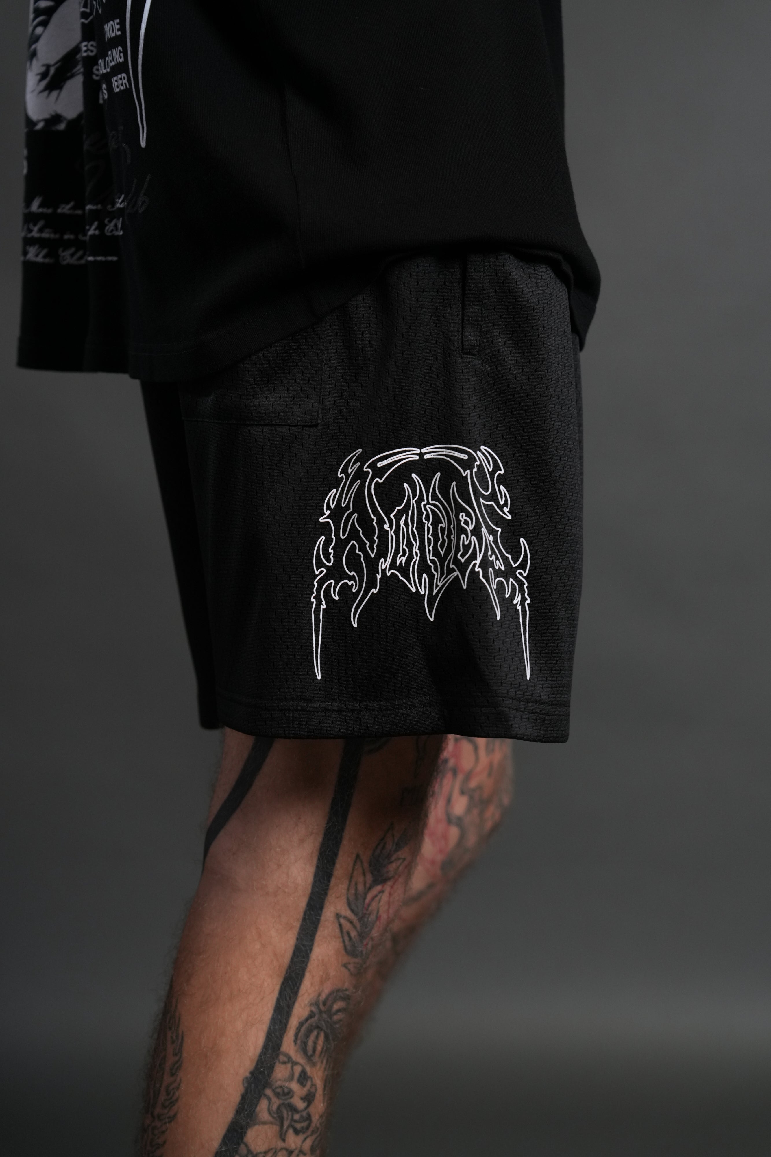 Shadow Hesh Mesh Shorts in Black